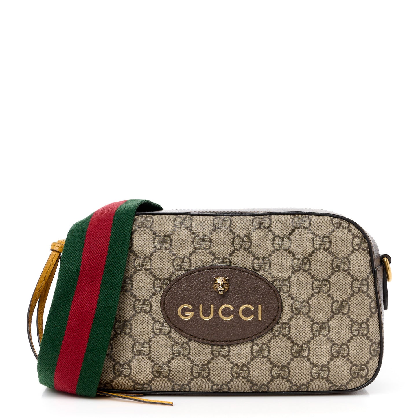 GG Supreme Monogram Web Neo Vintage Shoulder Bag Beige New Acero Crop