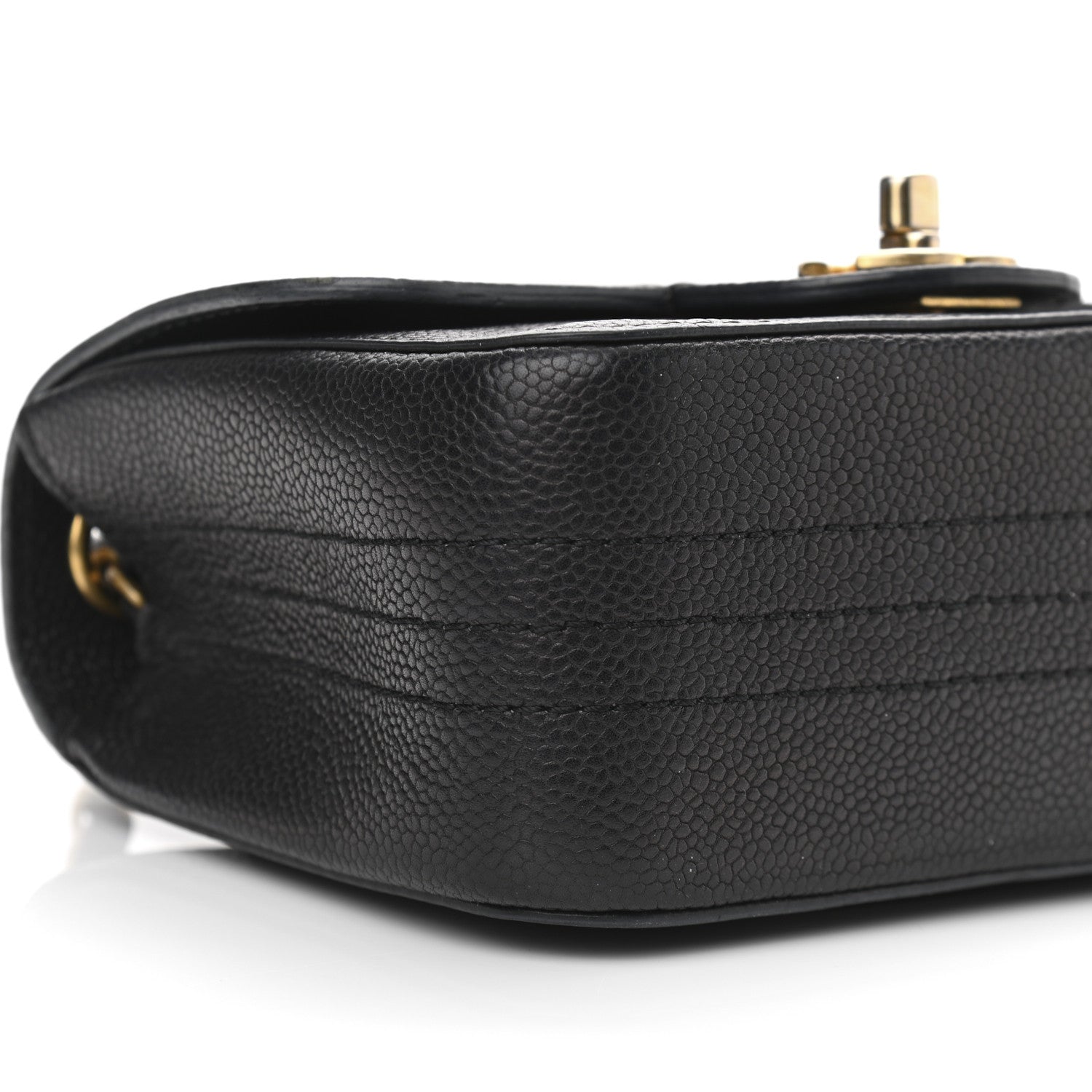 Chanel Grained Calfskin Mini Square Classic Pure Flap Black 9 of 12