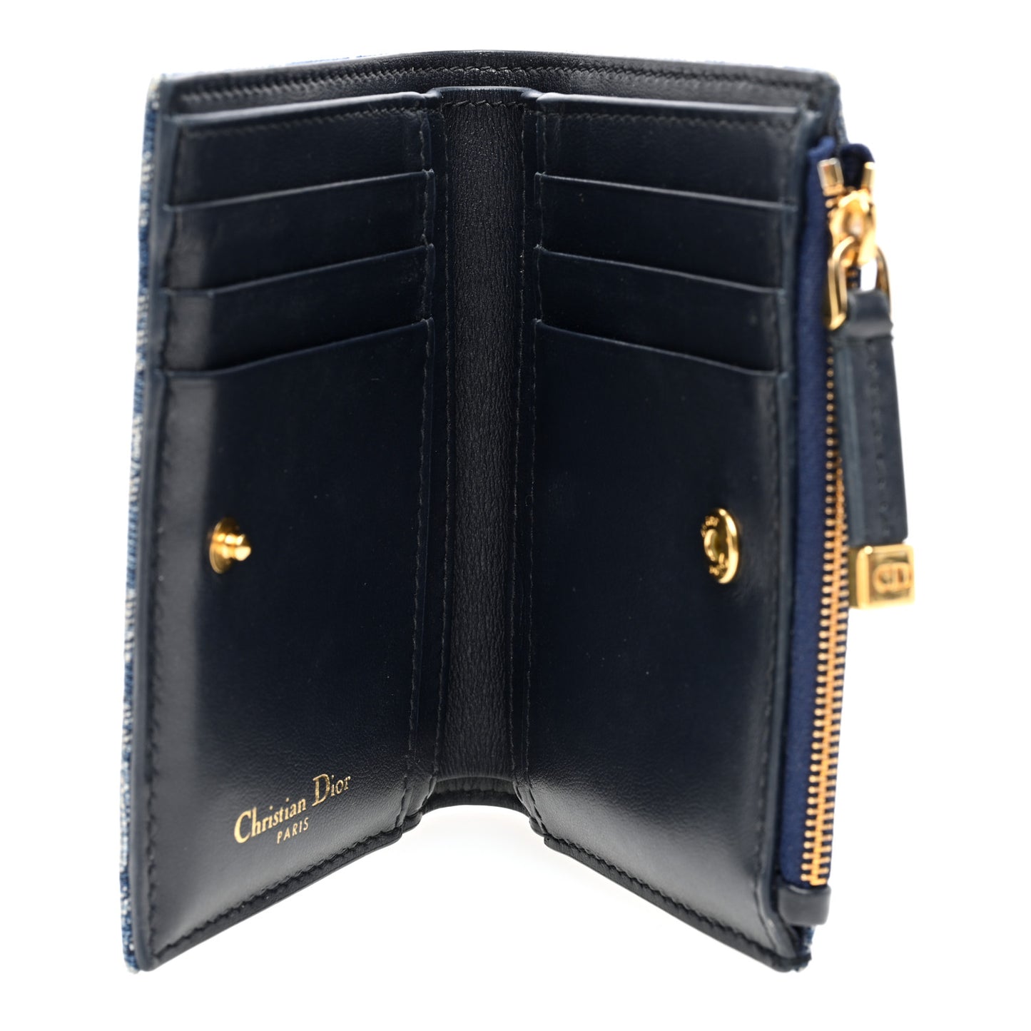 Denim Oblique 30 Montaigne Dahlia Wallet Blue