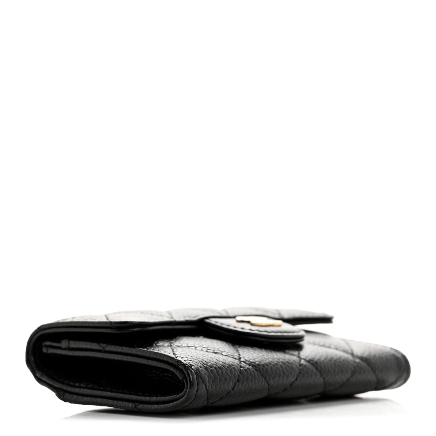 Chanel Caviar Quilted Flap Card Holder Wallet Black 4 of 9