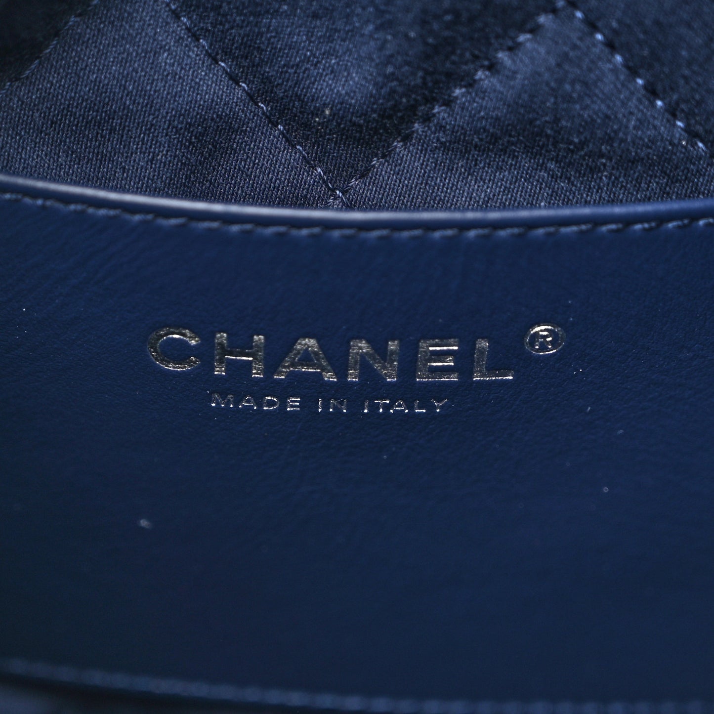 Denim Stitched Quilted Mini Chanel 22 Blue