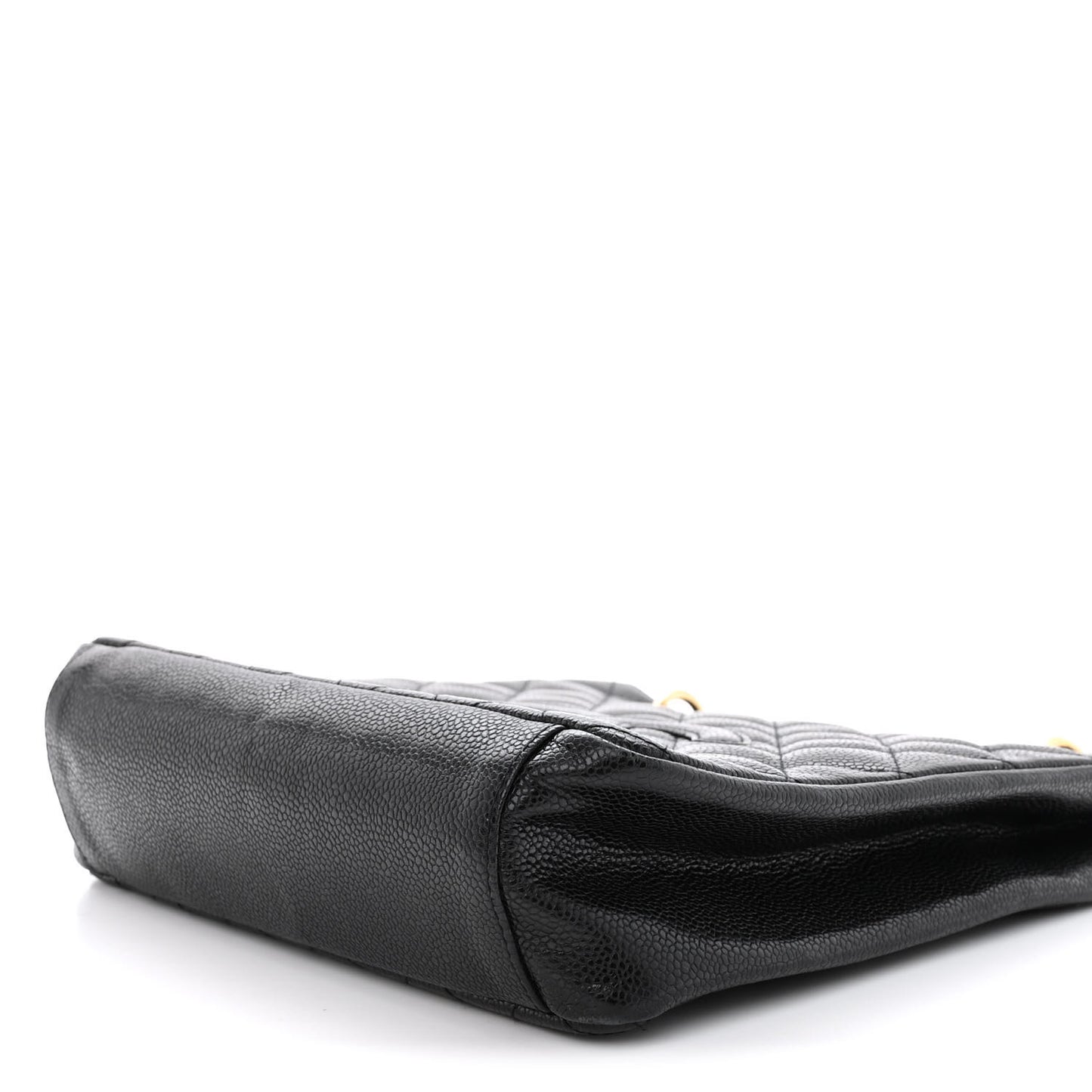 Caviar Quilted Petit Shopping Tote PST Black