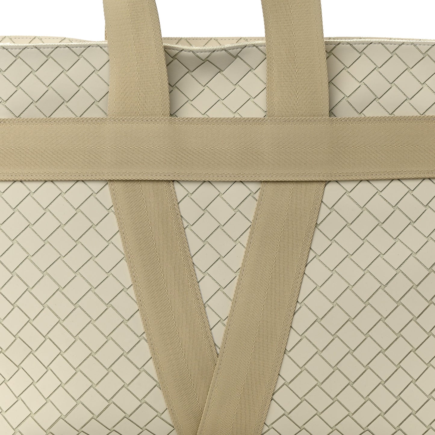 Intreccio Rubber East West Tote White