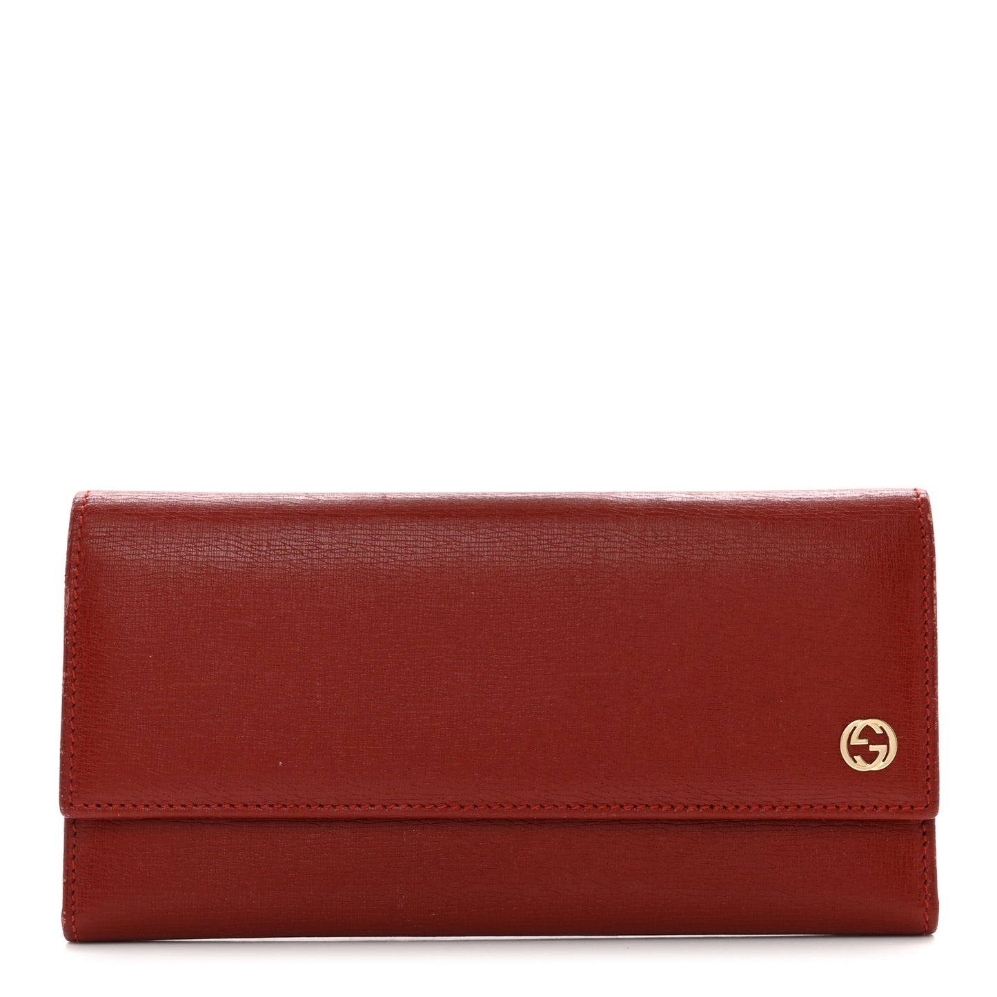 Calfskin GG Continental Wallet Red