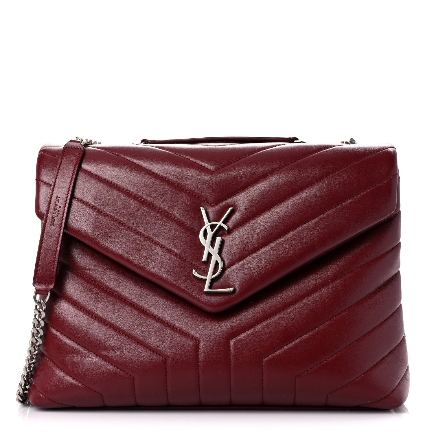 Saint Laurent Calfskin Y Quilted Monogram Medium Loulou Chain Satchel Palissandre 1 of 28