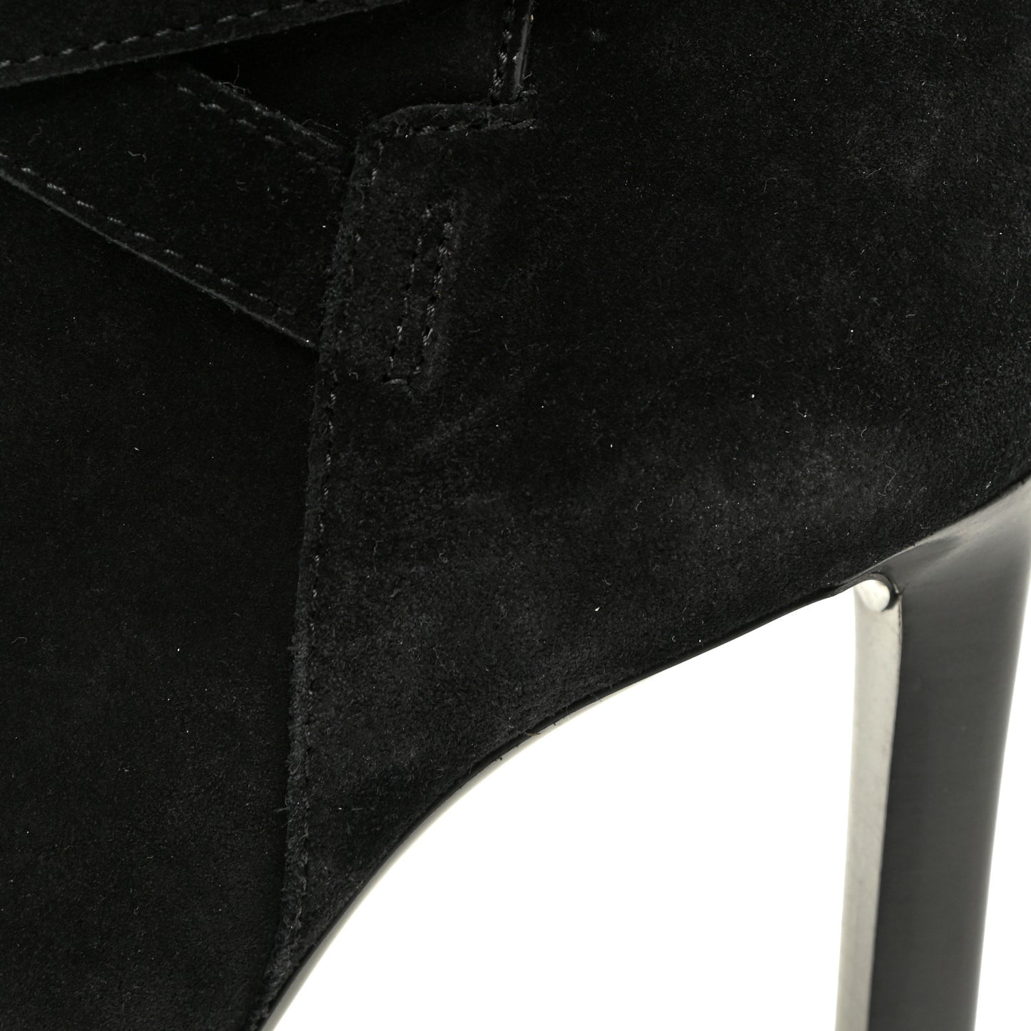 Suede Mica Buckle Western Ankle Booties 39 Black
