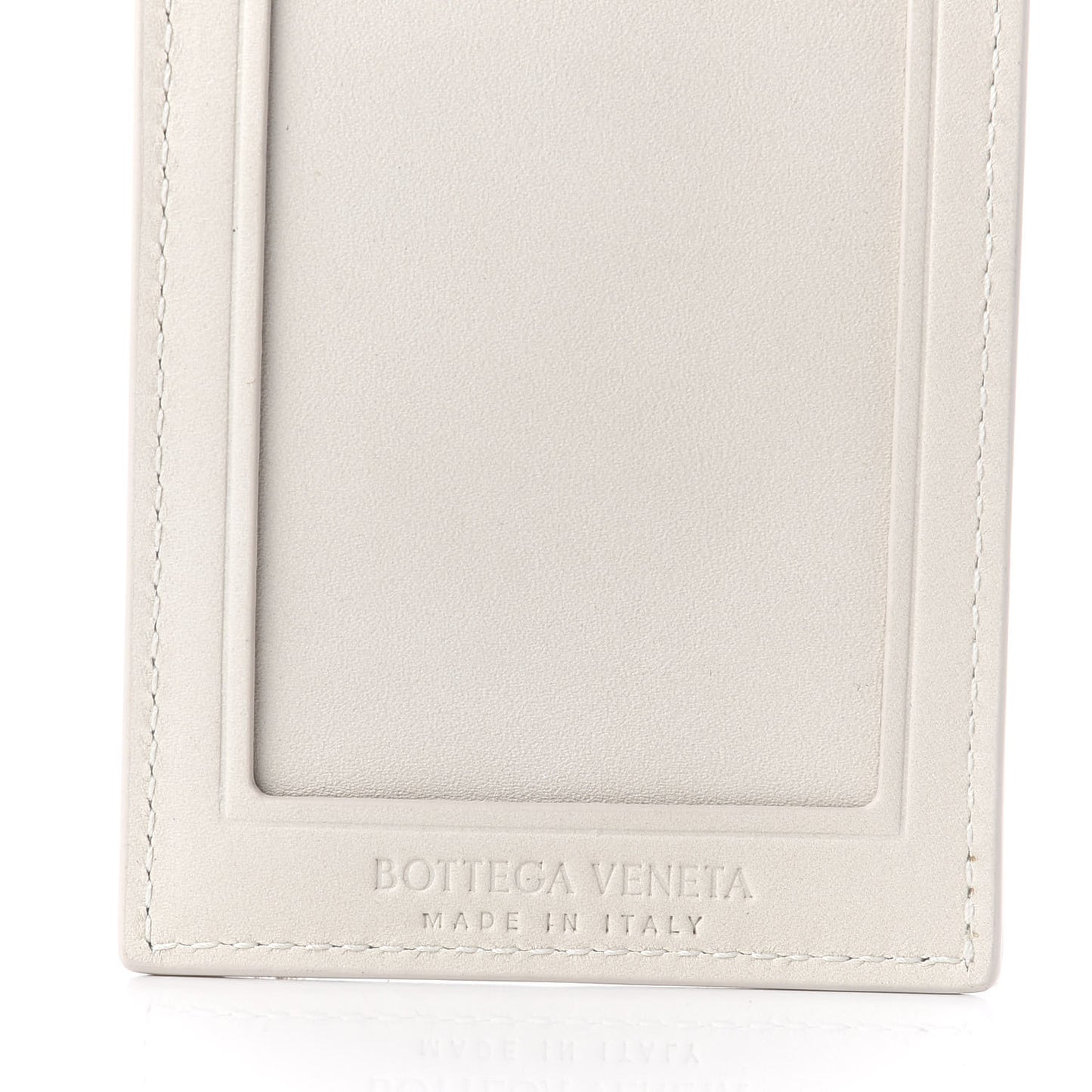 Nappa Intrecciato Tag Holder White