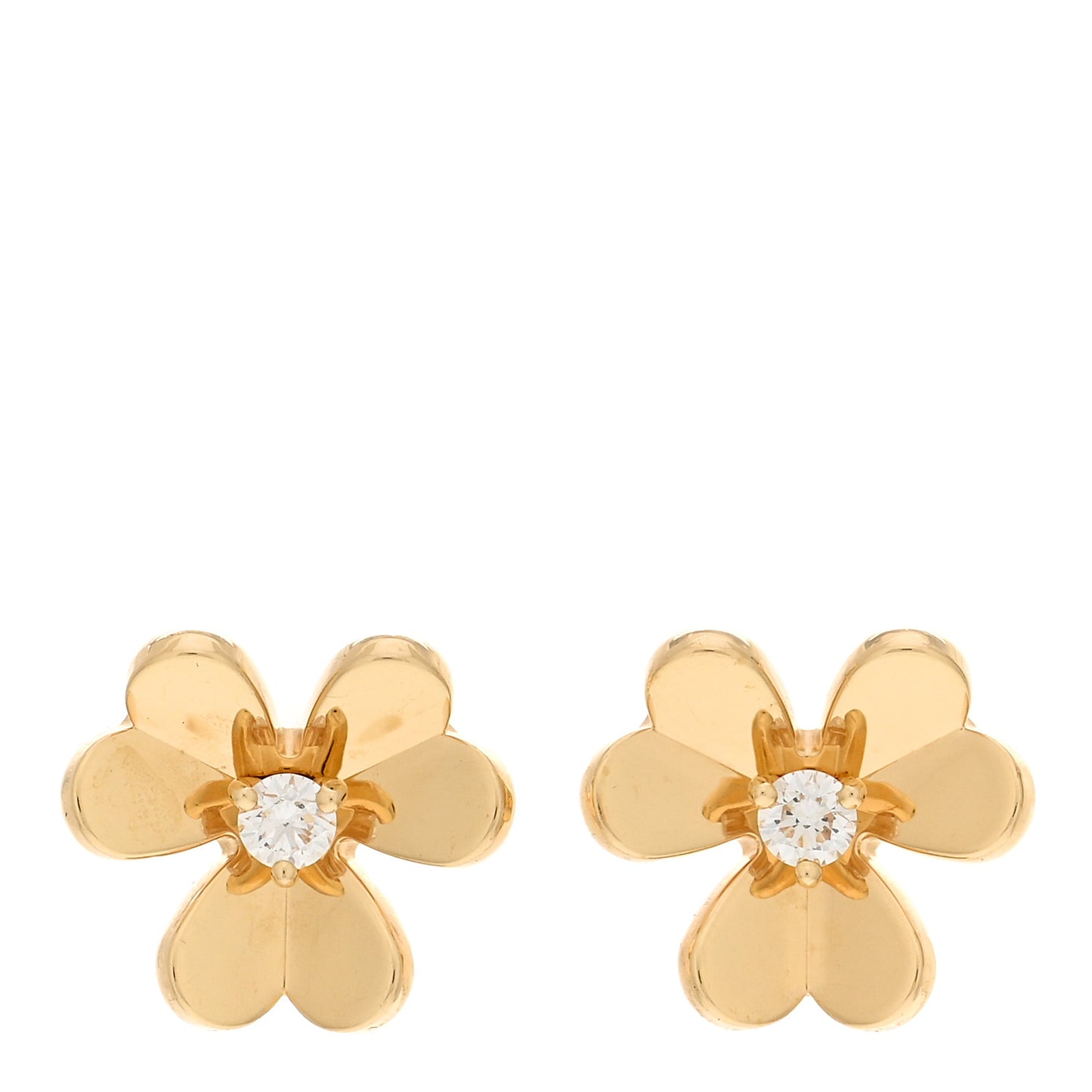 18K Yellow Gold Diamond Mini Frivole Earrings