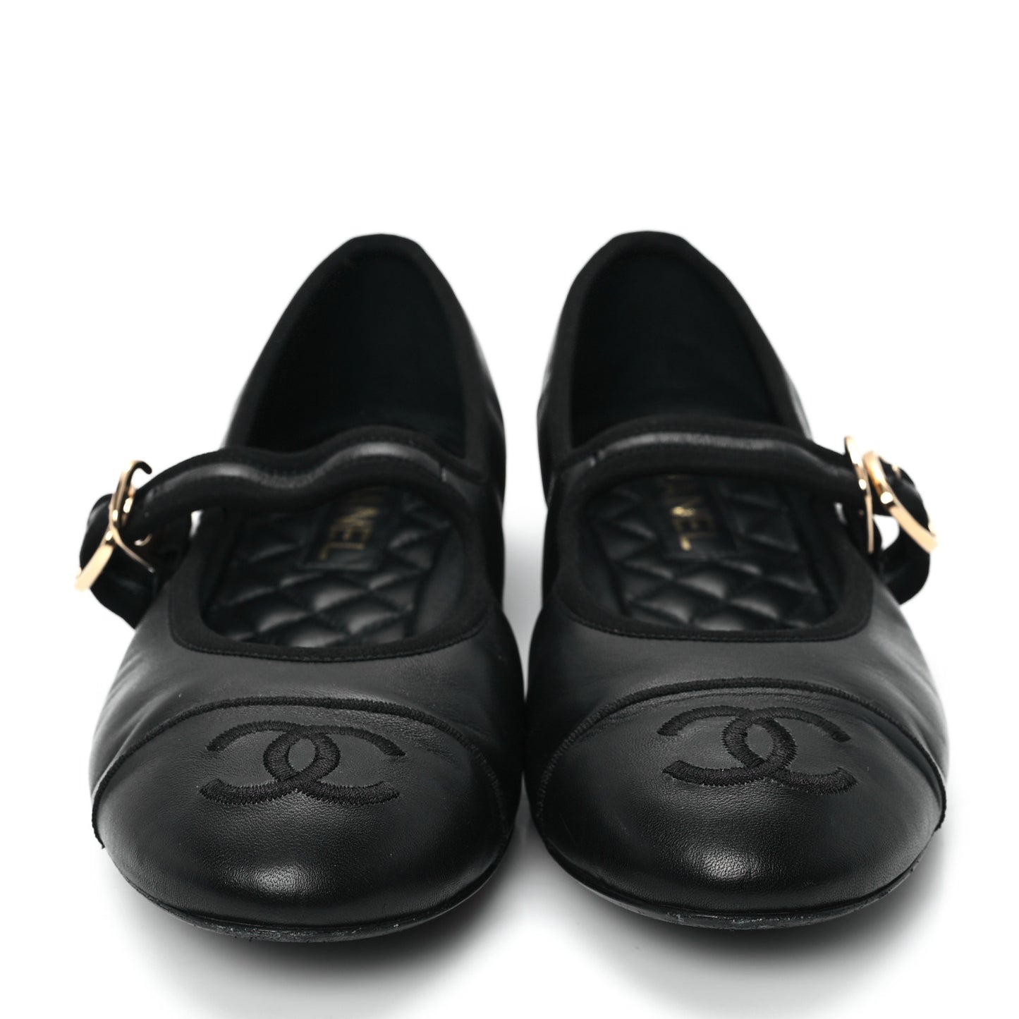 Lambskin Mary Jane Flats 39.5 Black