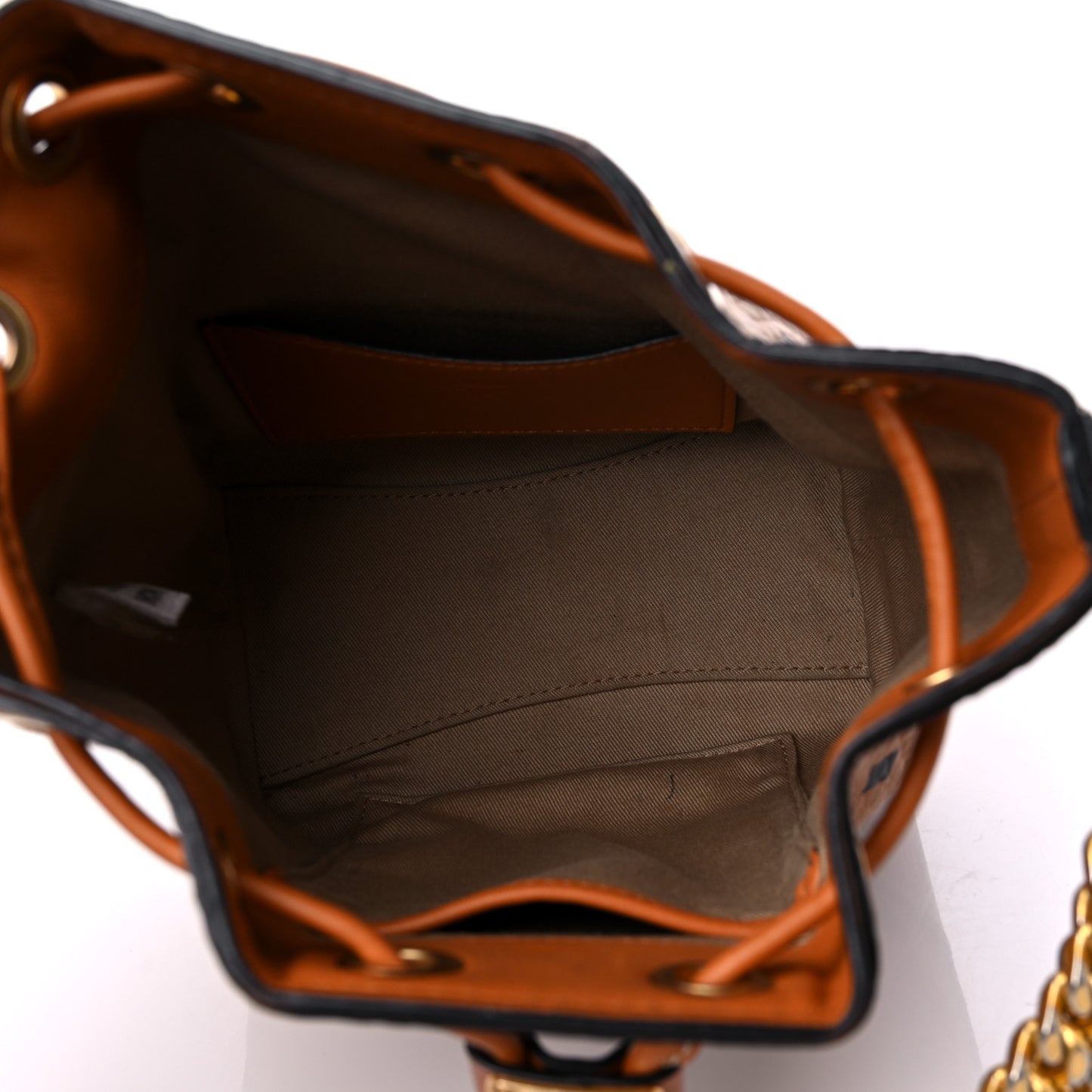 Visetos Berlin Mini Drawstring Bucket Bag Cognac