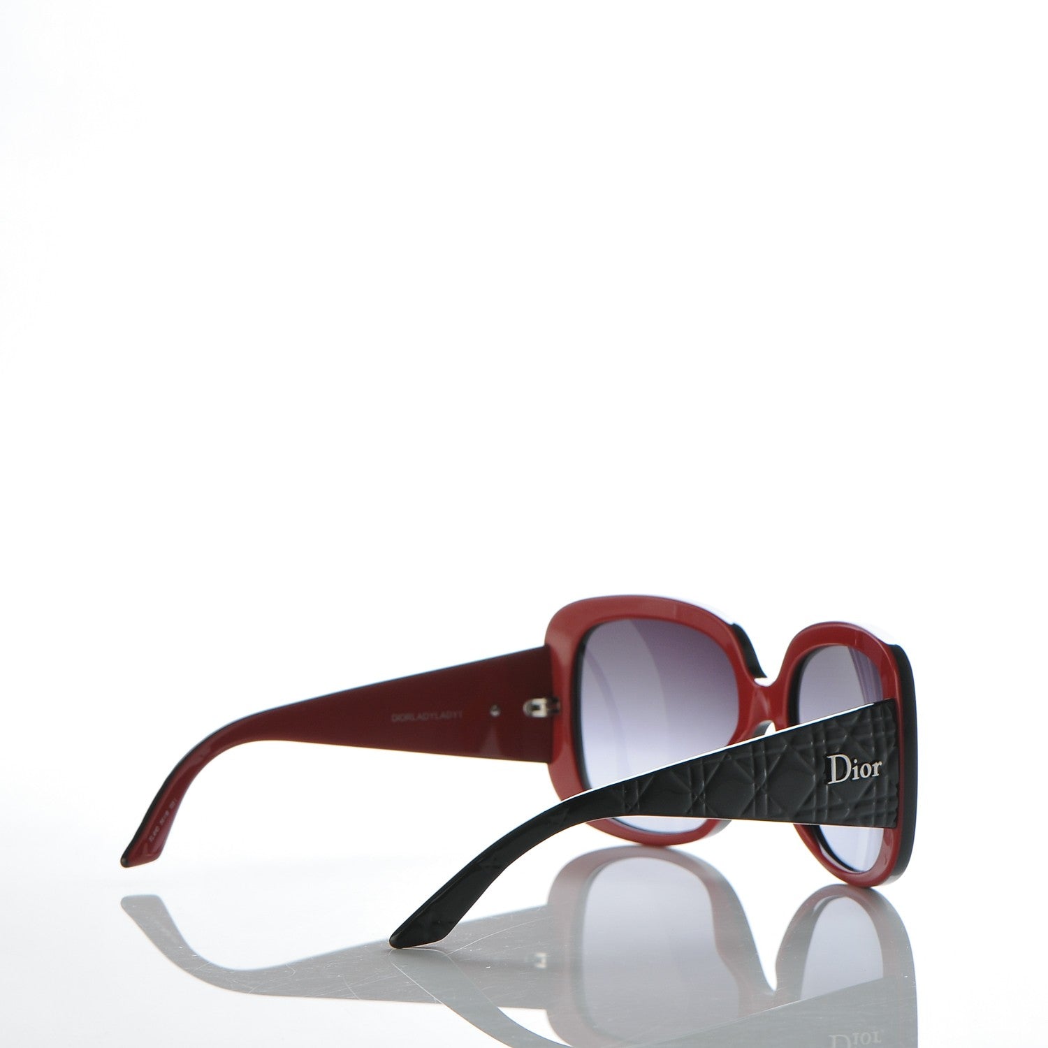 Christian Dior Resin Cannage Dior Lady Lady 1 Sunglasses Black Red 4 of 8