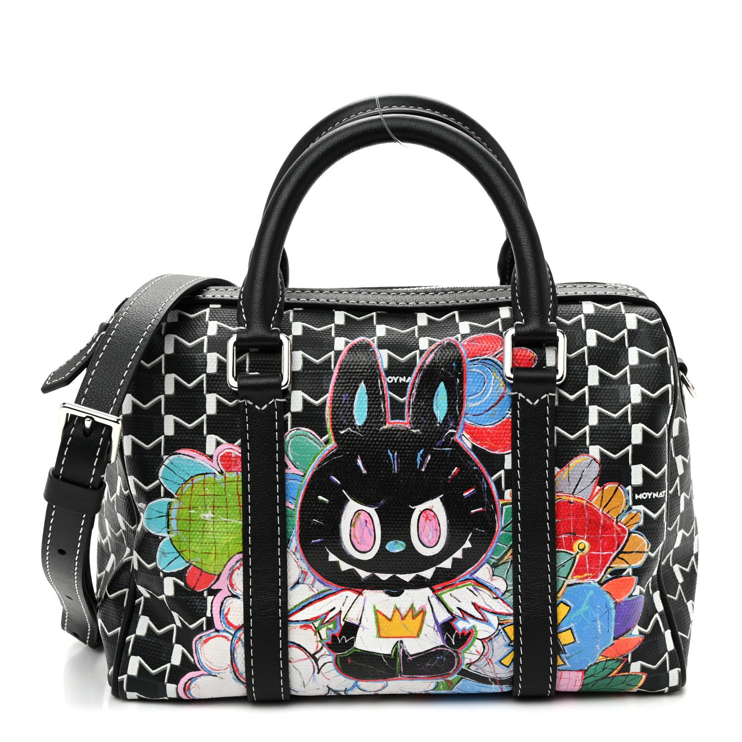 Labubu MCM ボストンバッグ Moynat X KASING LUNG Calfskin Canvas M Labubu Boston Bag Black