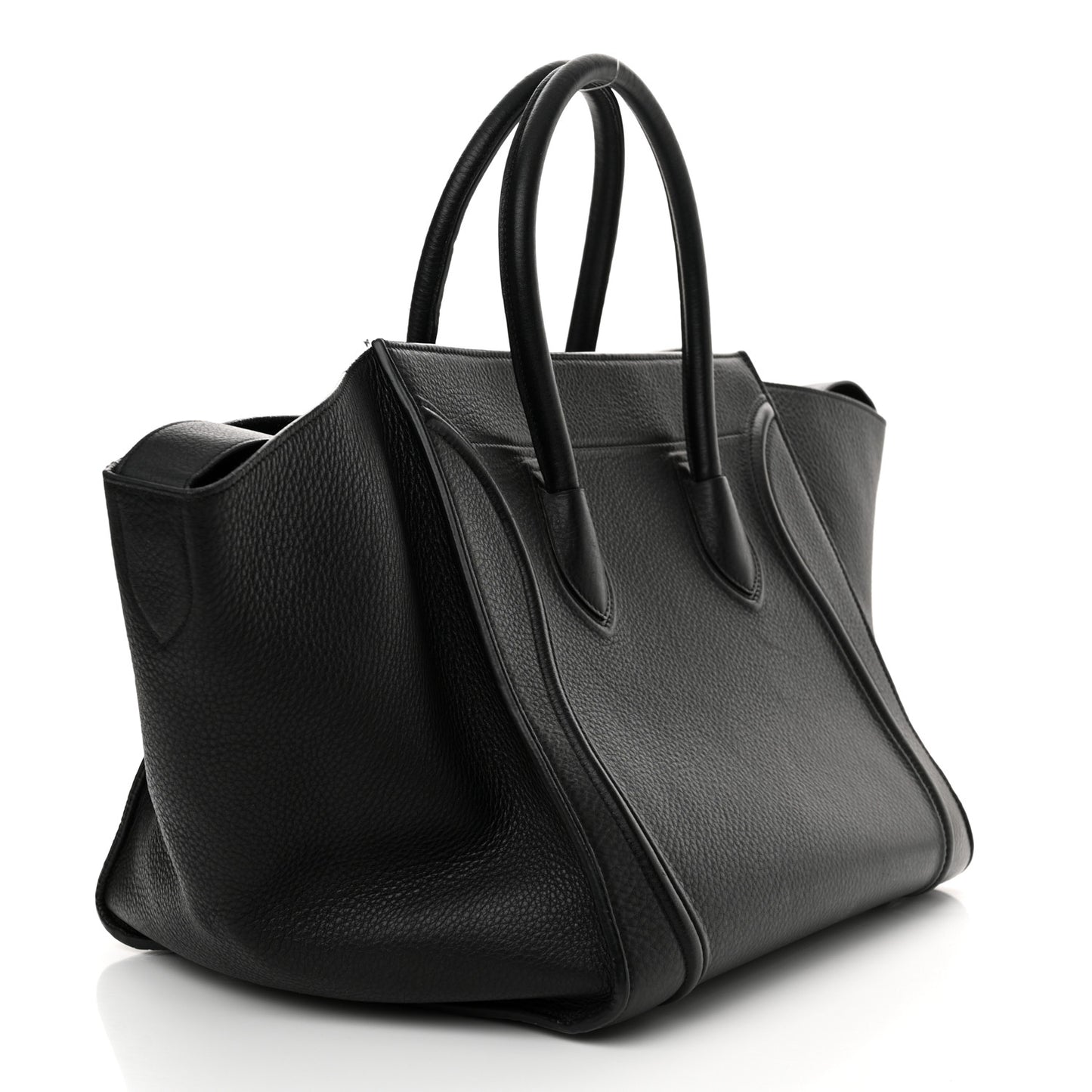 Grained Calfskin Medium Phantom Luggage Black