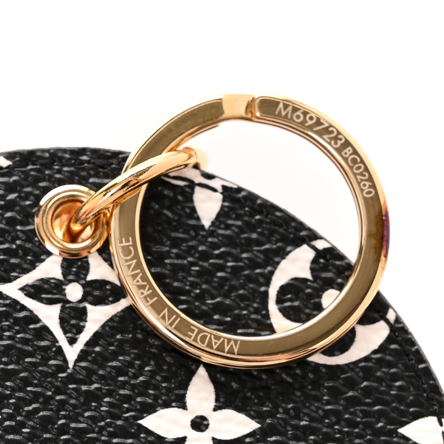 Monogram Giant Crafty Illustre Bag Charm Key Ring Creme Caramel