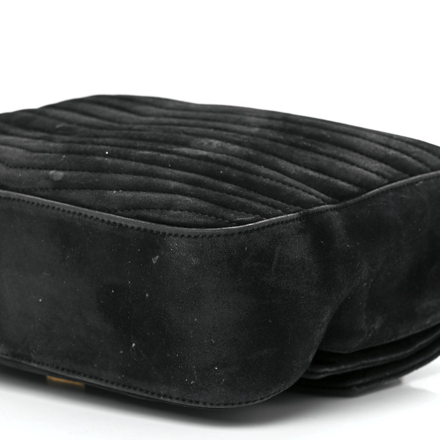 Suede Matelasse Chevron Monogram Medium Sulpice Black
