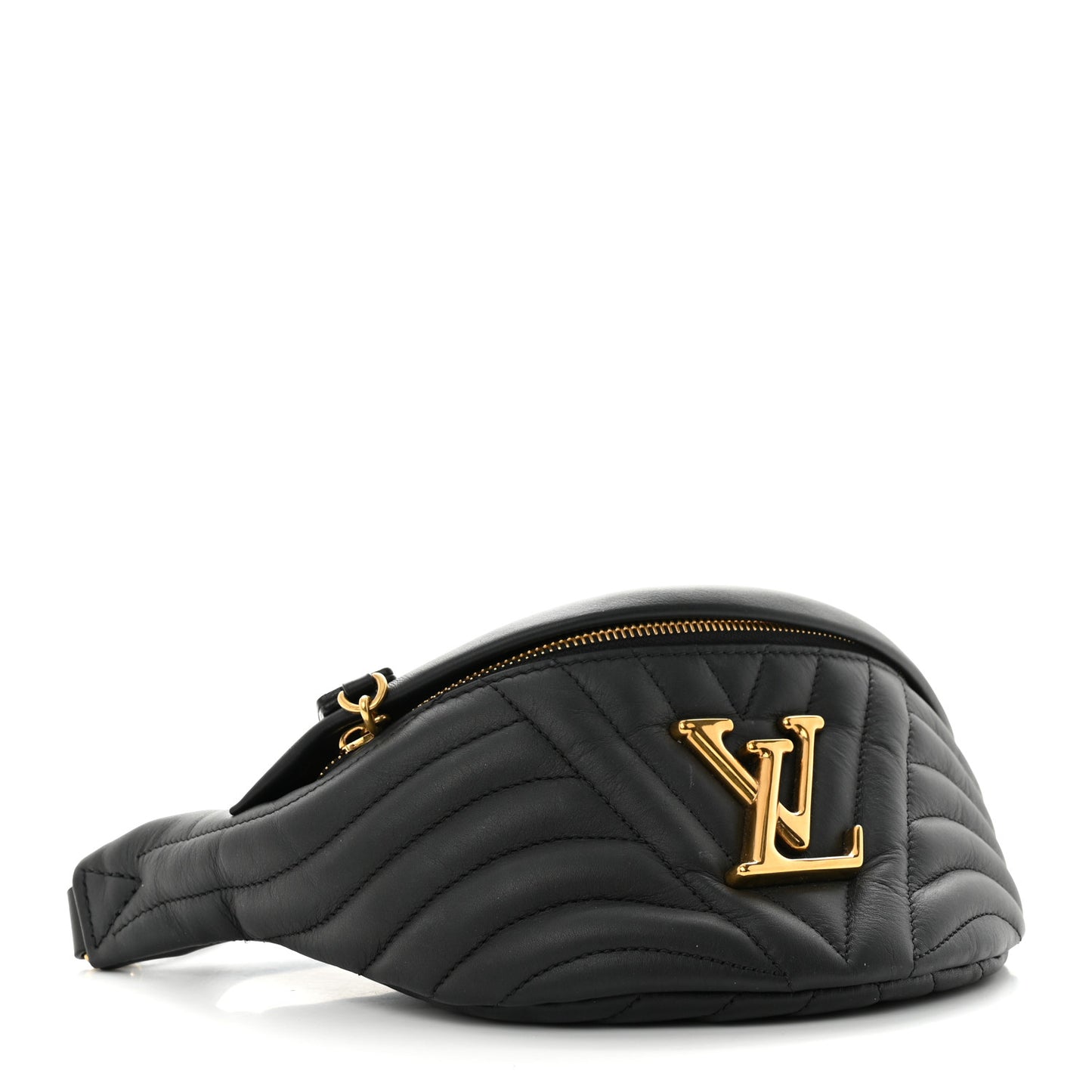Calfskin Quilted New Wave Bumbag Black