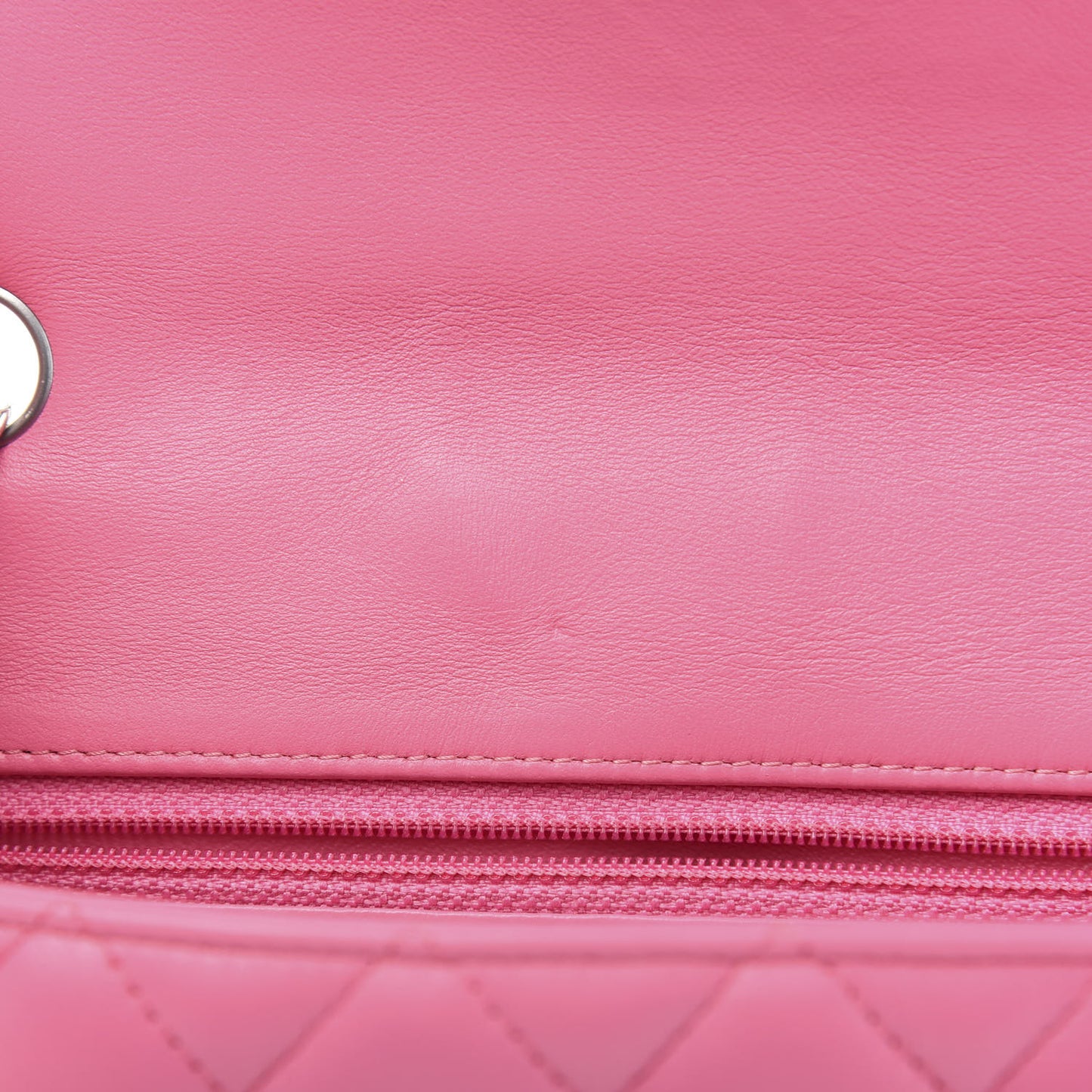 Lambskin Quilted Mini Rectangular Flap Dark Pink