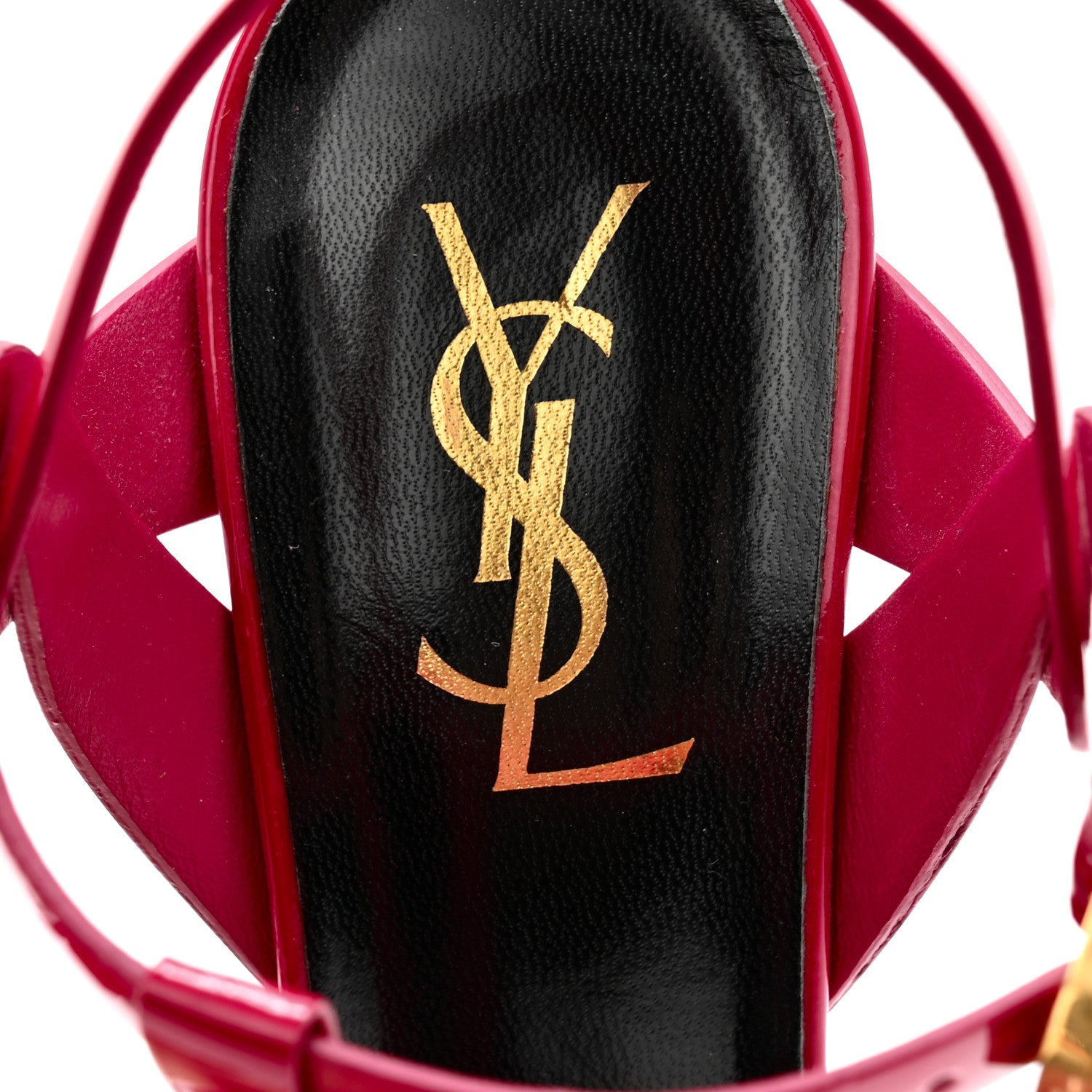 Saint Laurent Patent Tribute 105 Platform Sandals 36.5 Fuchsia 6 of 12