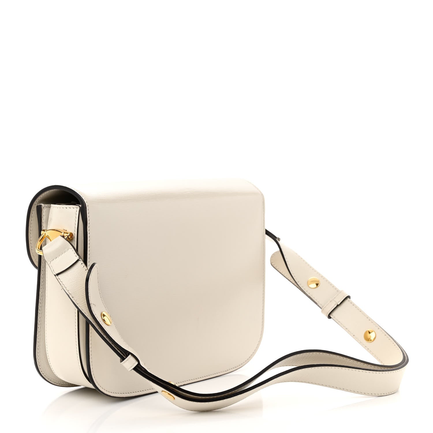 Gucci Azalea Calfskin Horsebit 1955 Shoulder Bag Mystic White 3 of 10