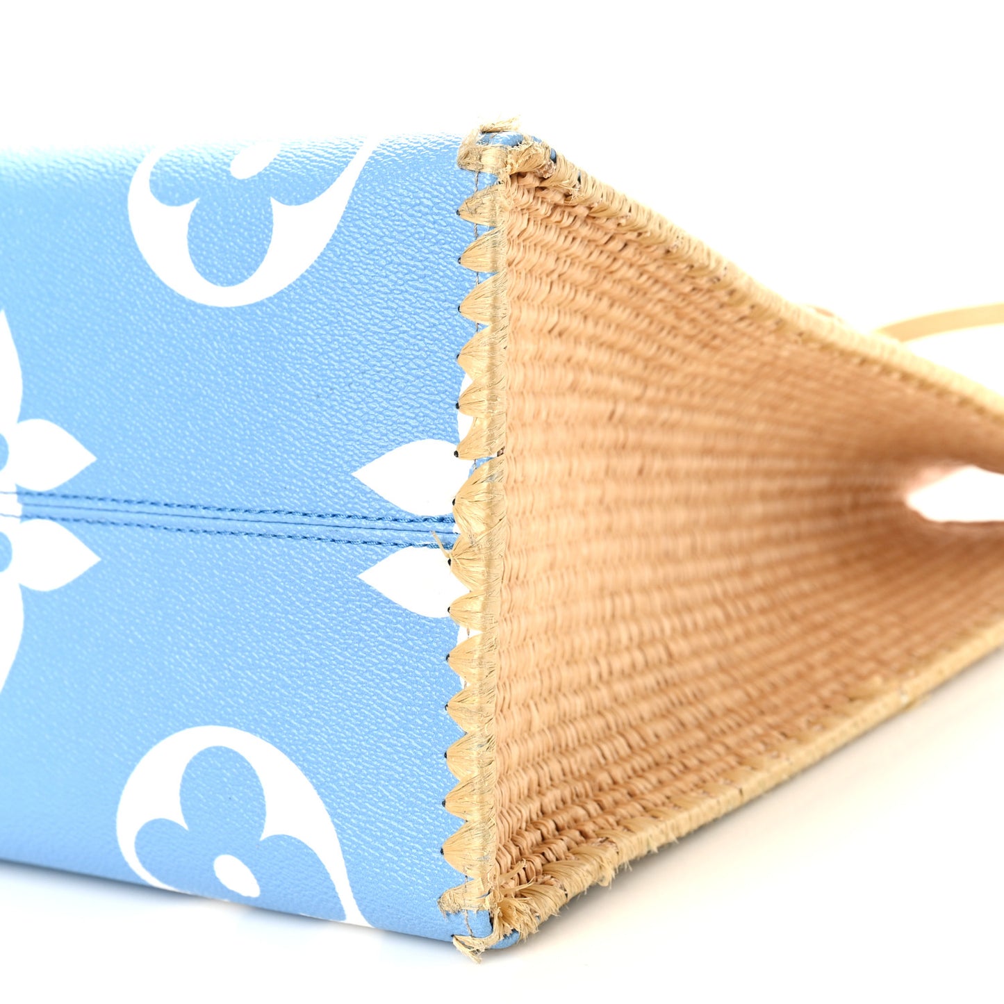 Monogram Giant Raffia Hamptons By The Pool Onthego GM Blue