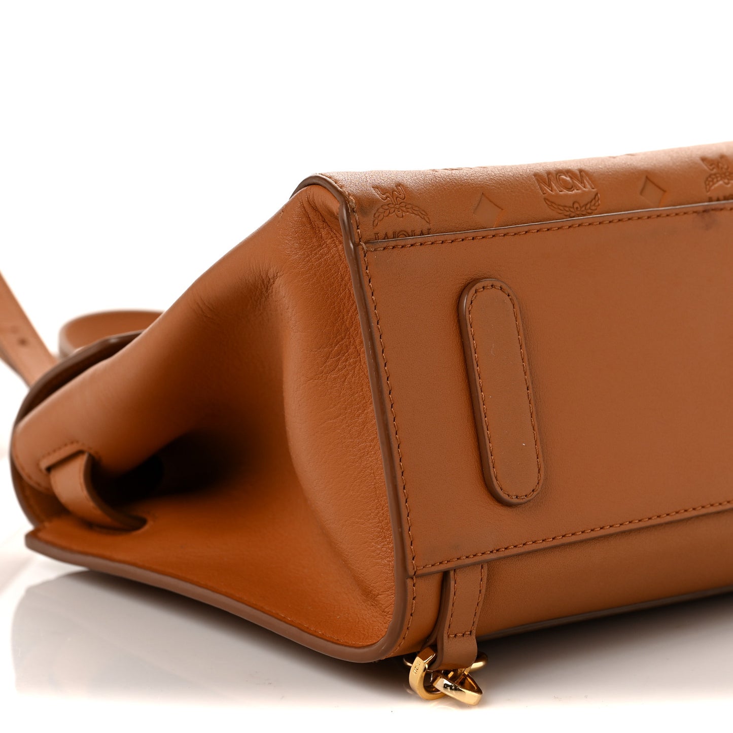 Calfskin Ottoman Essential Visetos Small Backpack Cognac