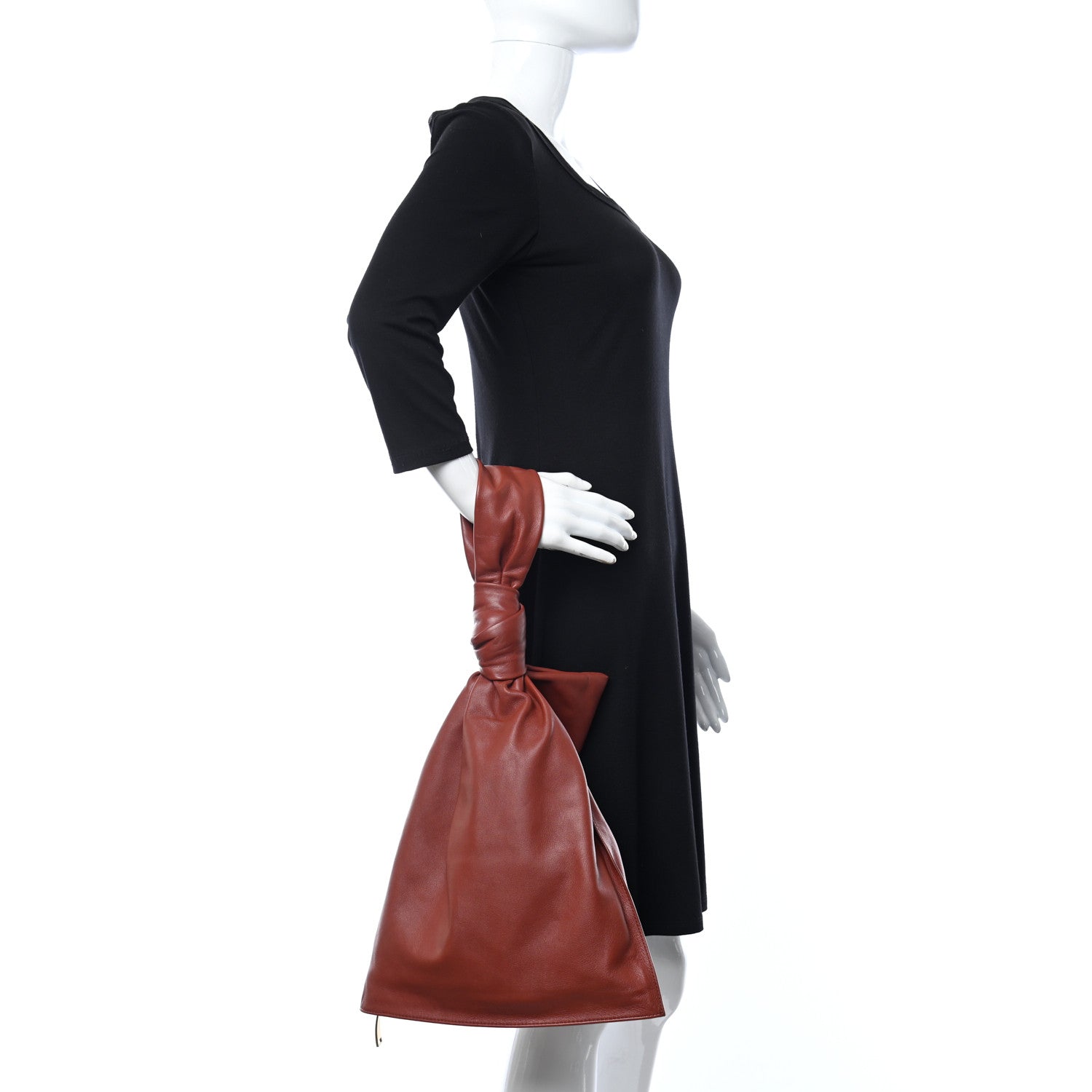 Bottega Veneta Supple Calfskin BV Twist Rust 2 of 11