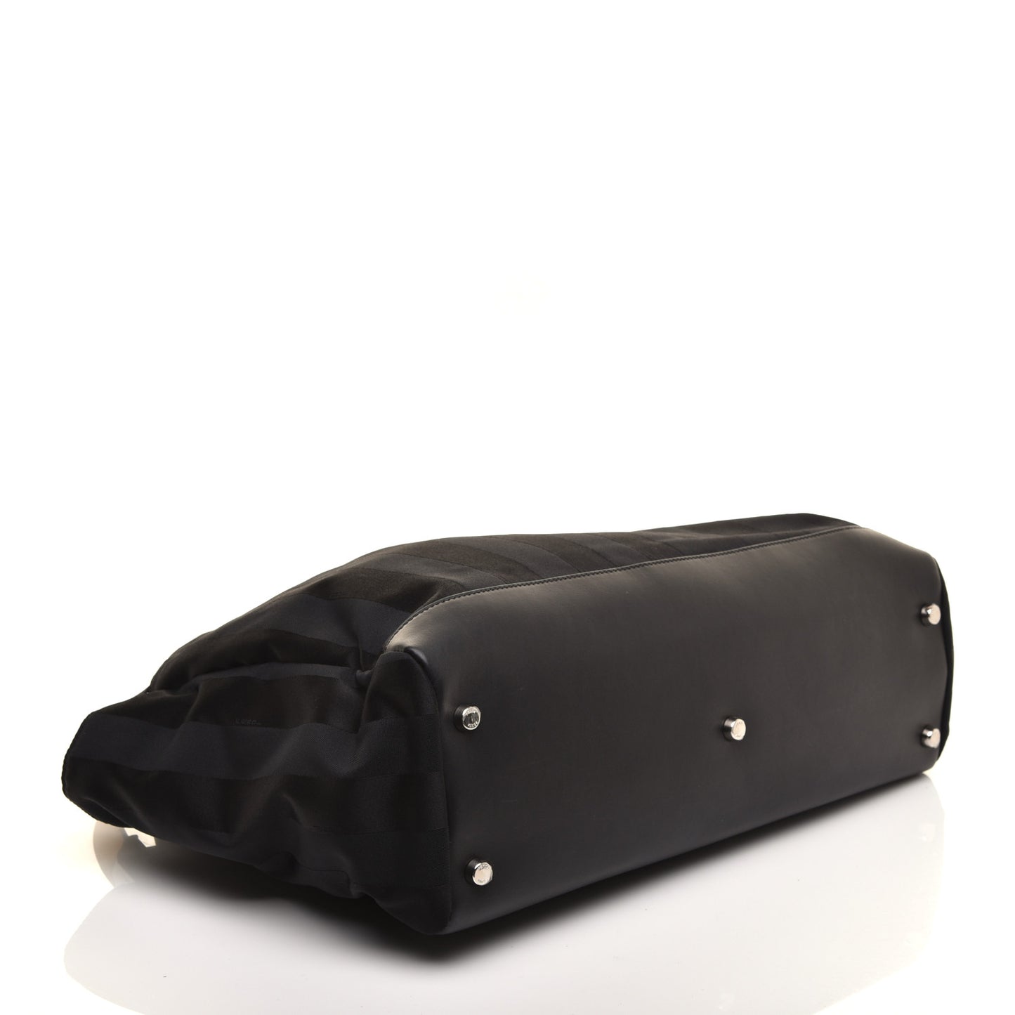 Recycled Nylon Vitello Grace Light Pequin Logo Medium Peekaboo Iconic Satchel Black Sunflower