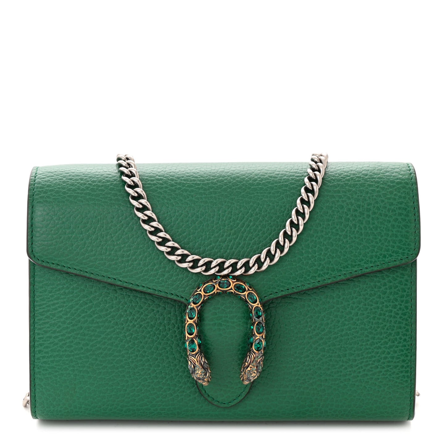 Calfskin Mini Dionysus Chain Wallet Emerald