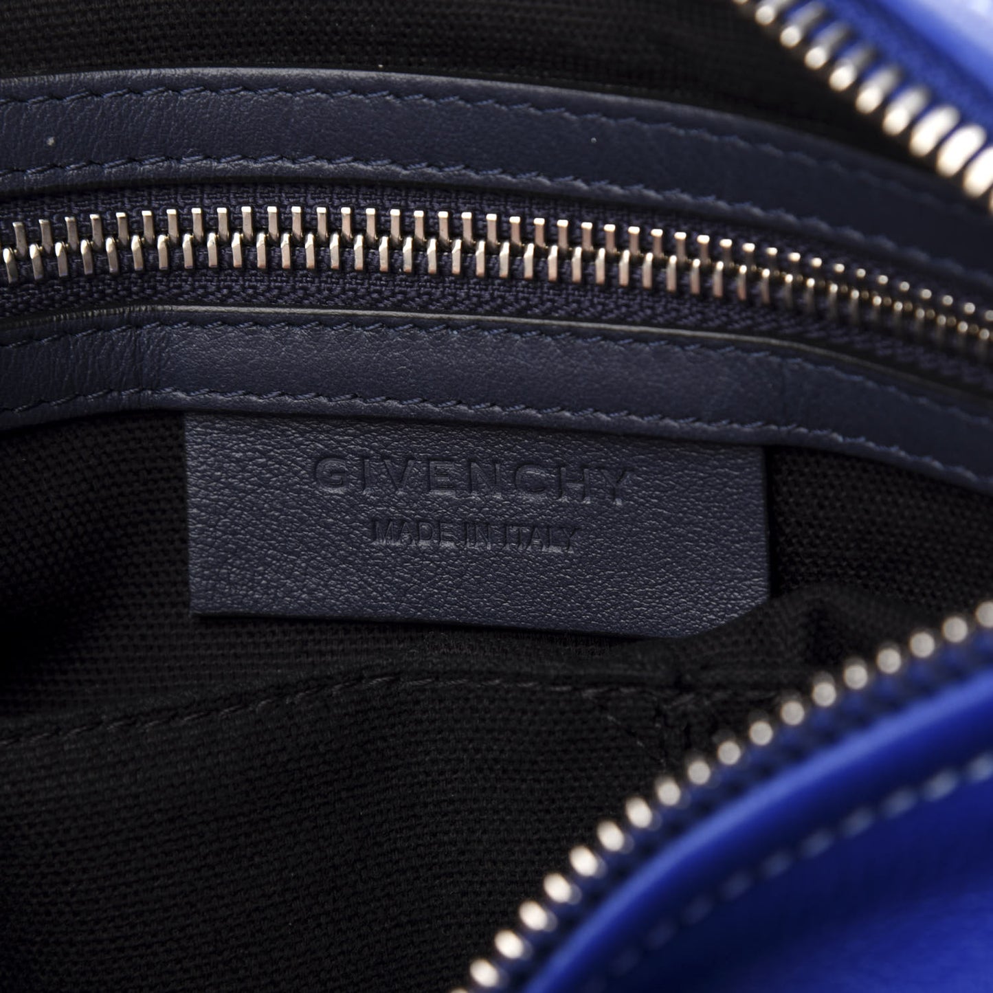 Calfskin Mini Pandora Logo Strap Moroccan Blue