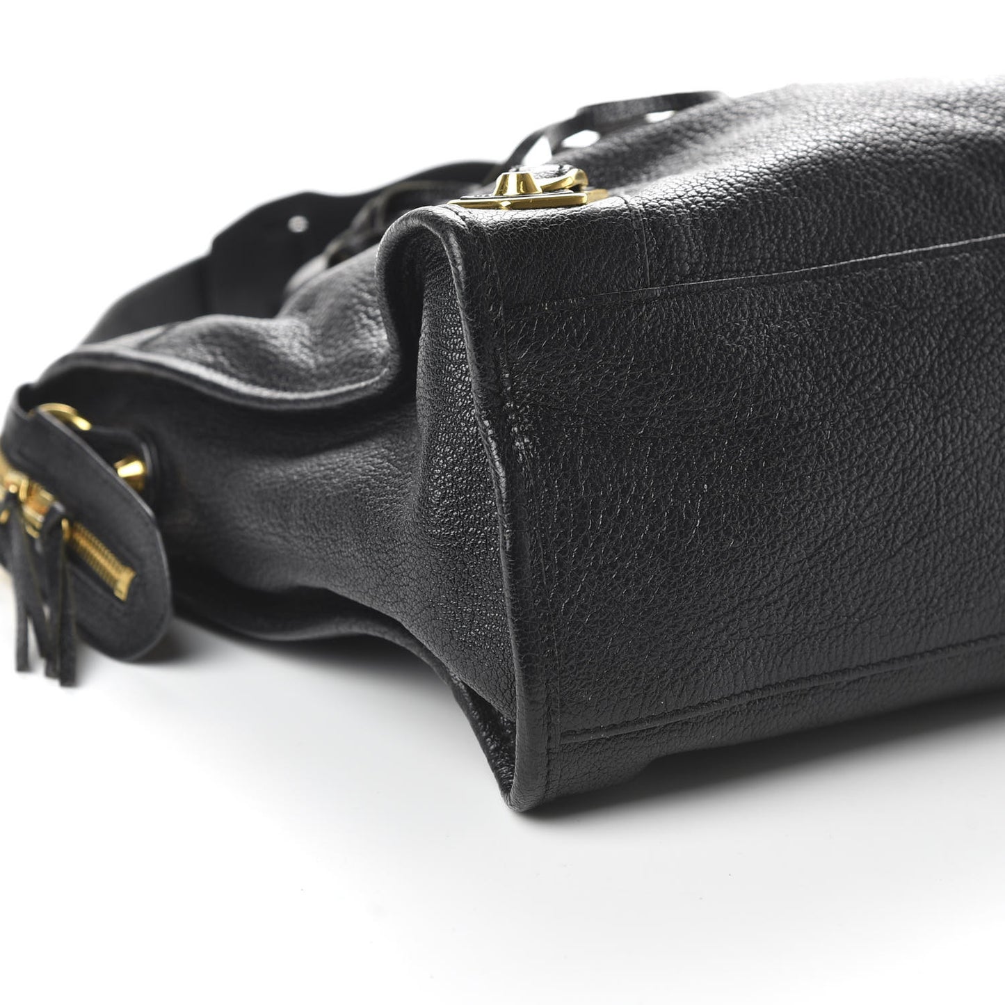 Chevre Gold Metallic Edge Hardware City Black
