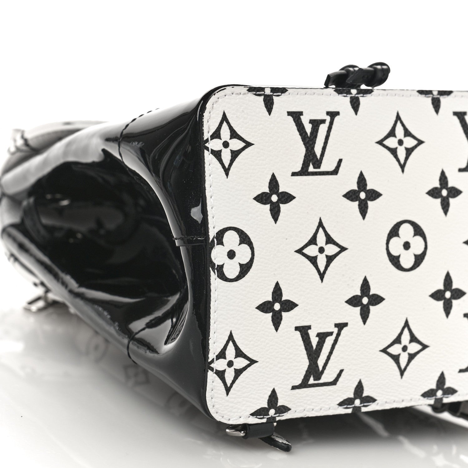 Louis Vuitton Patent Monogram Hot Springs Backpack Black White 7 of 8