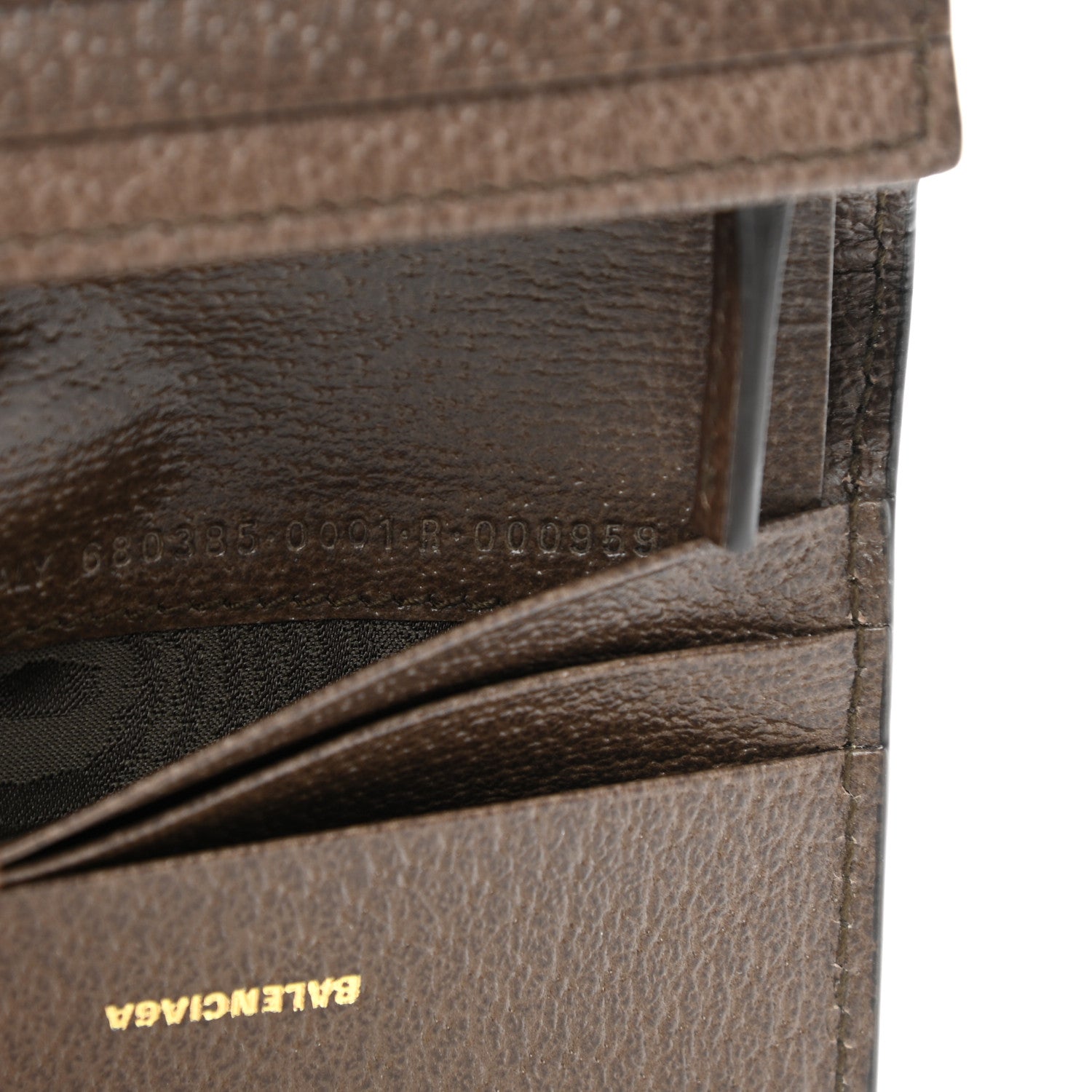 Gucci X BALENCIAGA BB Supreme Monogram Textured Dollar Calfskin Web Ophidia Card Case Wallet Beige Ebony New Acero 8 of 9