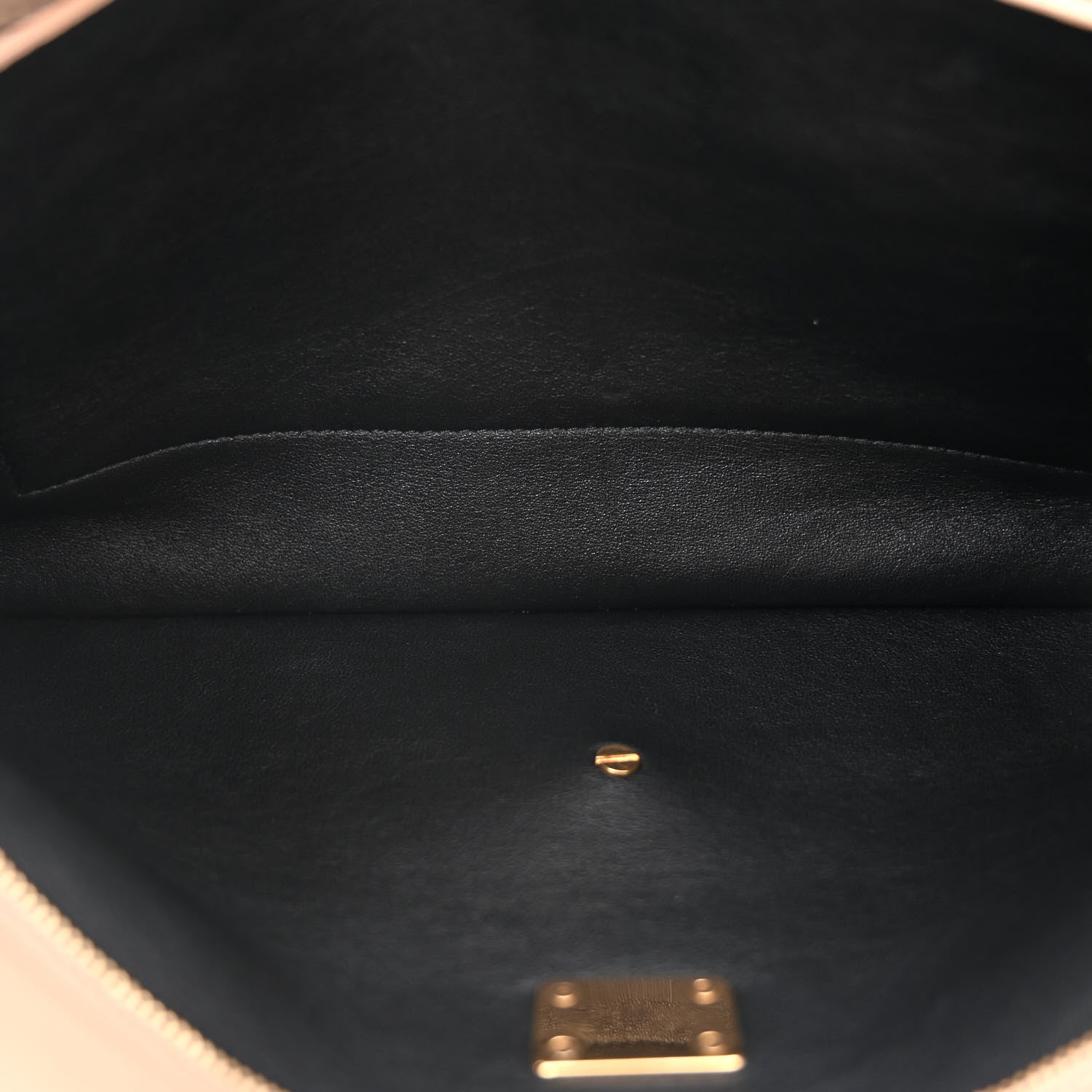 Celine Lambskin Clasp Clutch Foldover Bag Beige 6 of 11