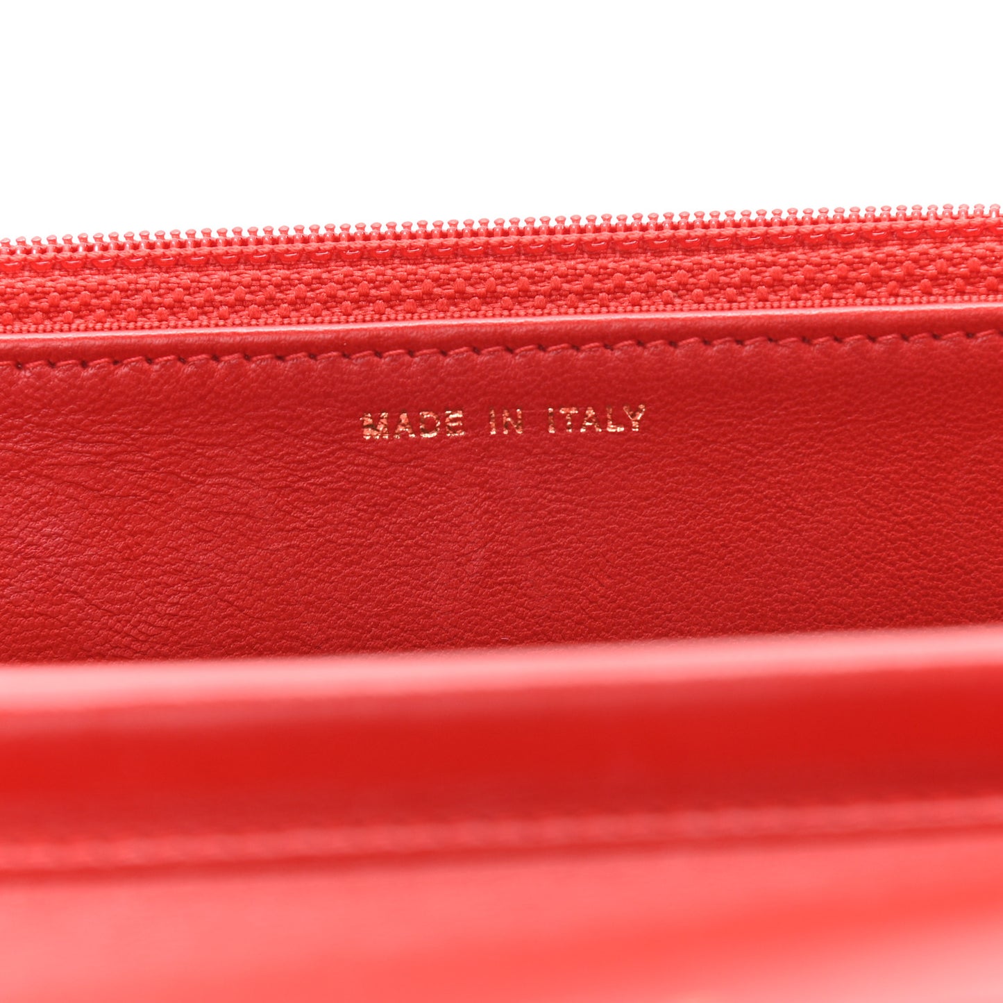 Lambskin Quilted Wallet On Chain WOC Red
