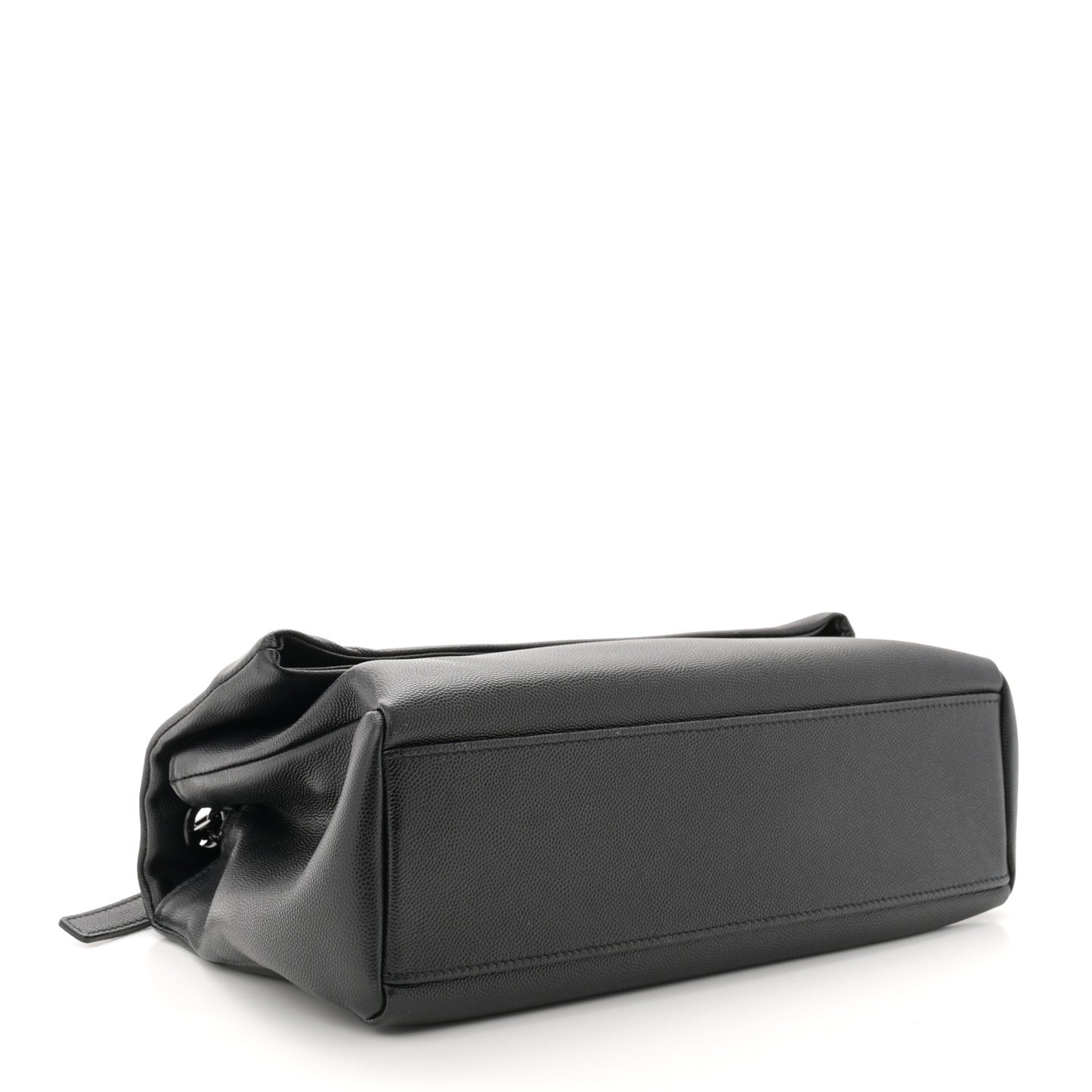 Grain De Poudre Medium West Hollywood Monogram Fold-Over Black