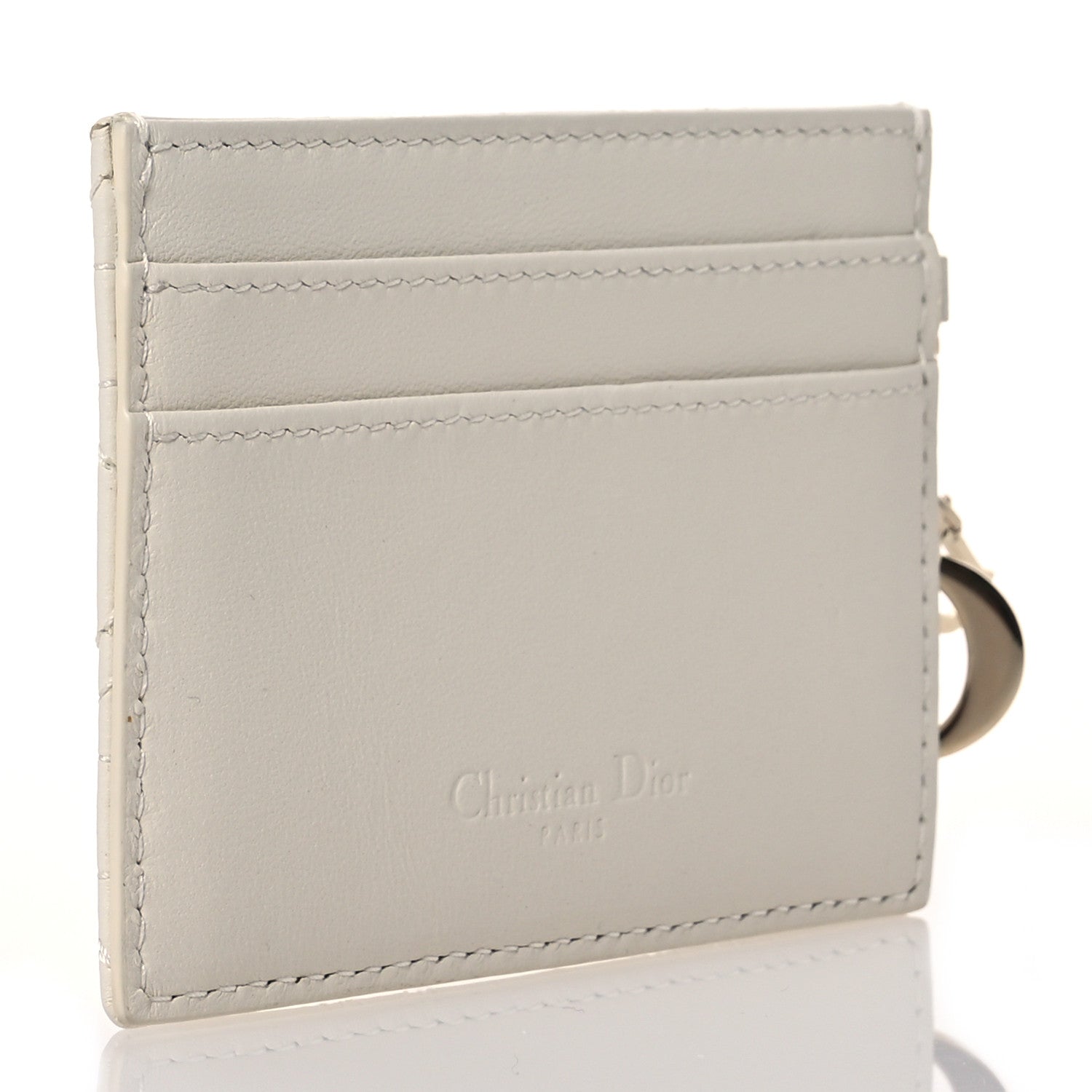 Christian Dior Lambskin Cannage DiorAmour Lady Dior Card Holder White 3 of 12
