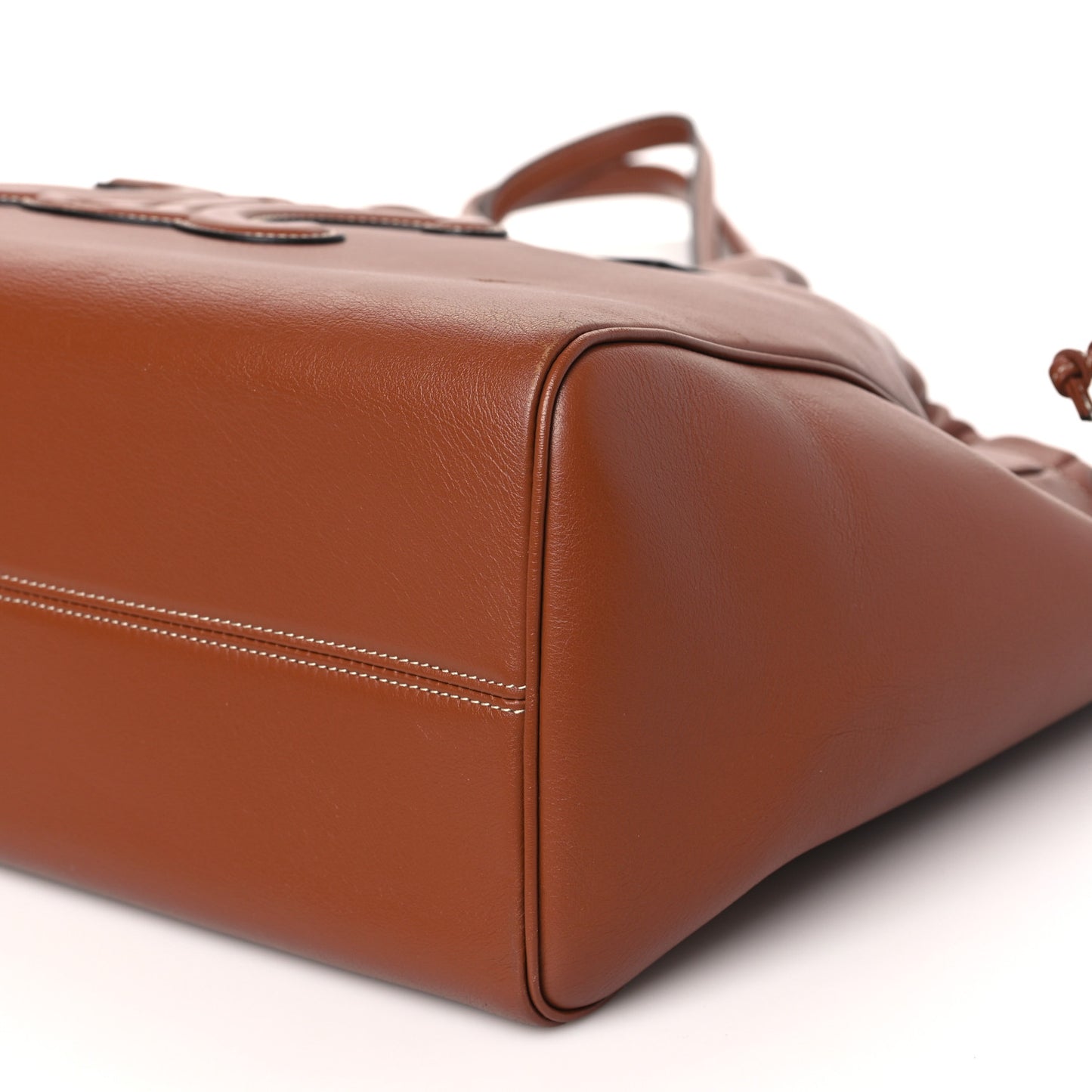 Smooth Calfskin Cuir Triomphe Cabas Drawstring Tan
