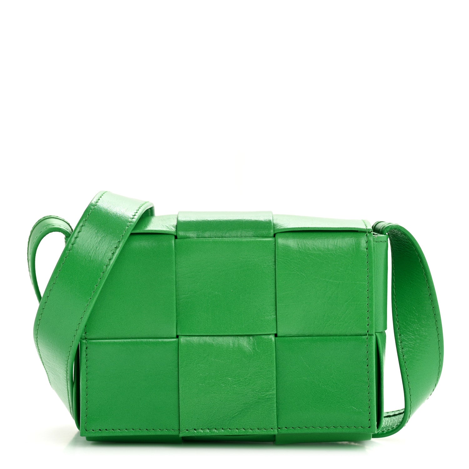 Bottega Veneta Crinkled Lambskin Maxi Intrecciato Extra Mini