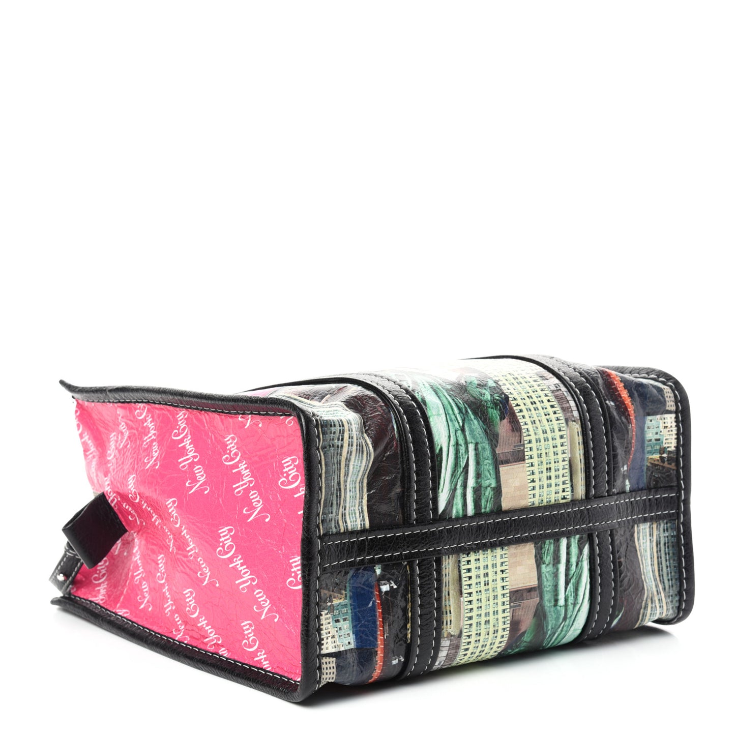 Agneau Arena NYC S Bazar Shopper Tote Rose Black Gris Rouge