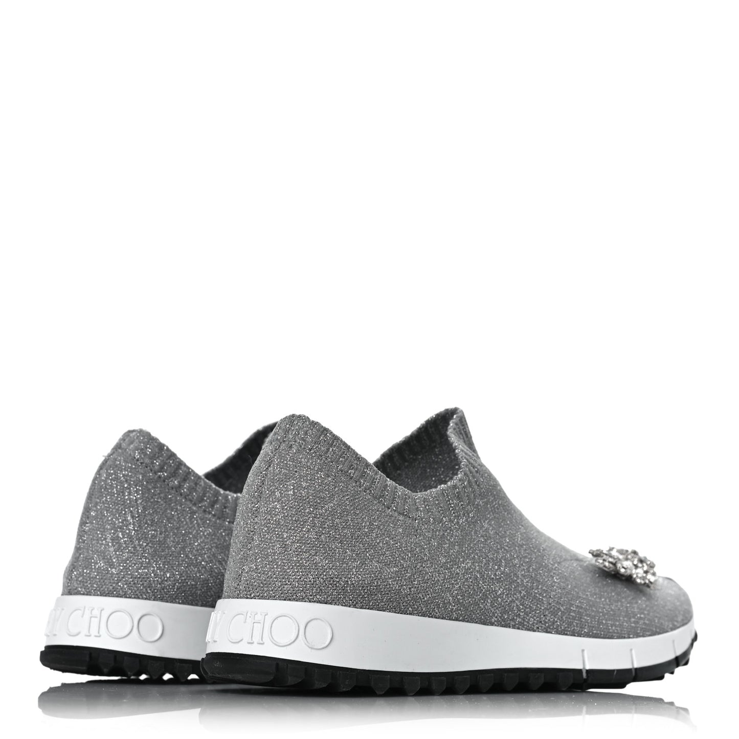 Knit Crystal Sneaker 37 Grey