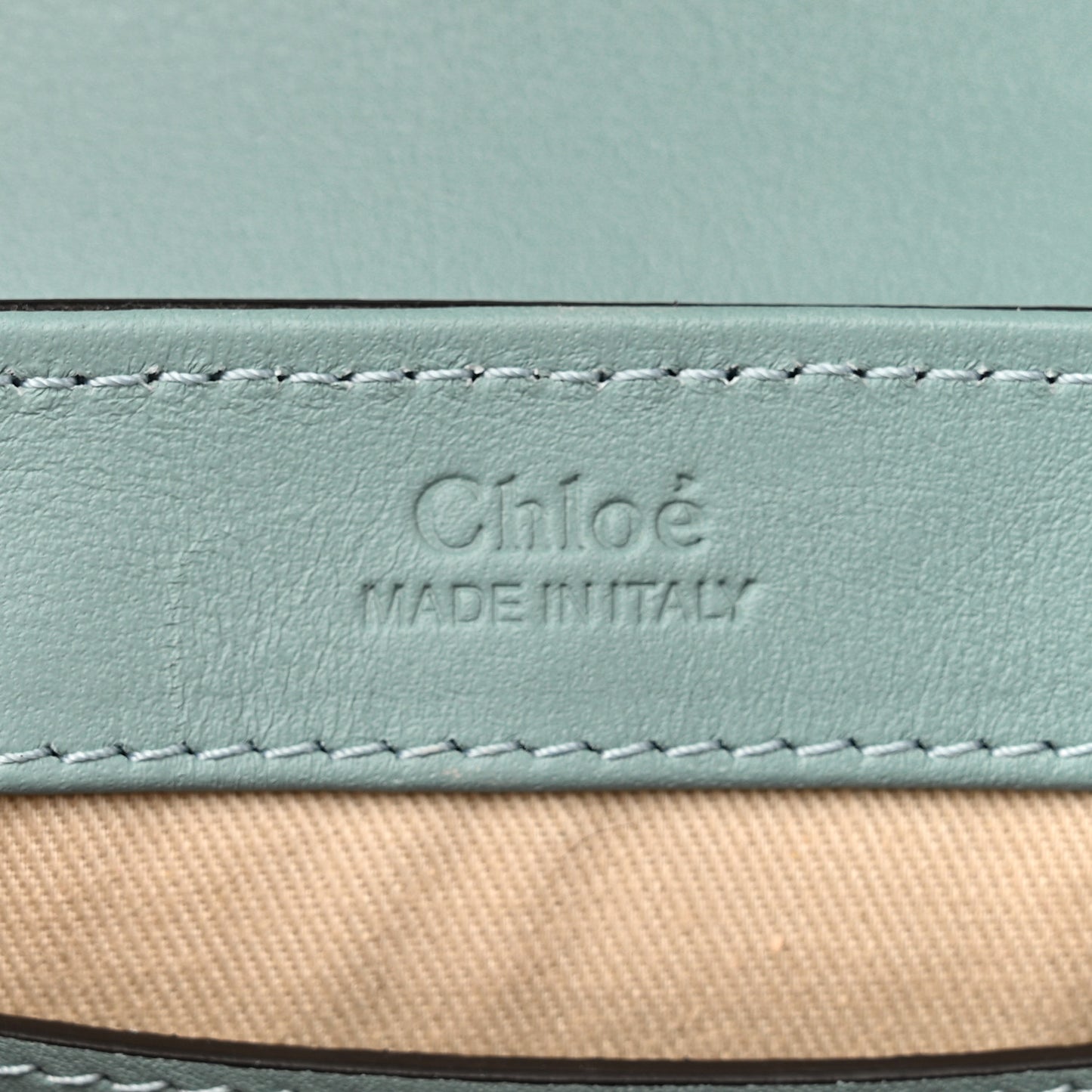 Calfskin Crocodile Embossed Mini C Double Carry Faded Blue