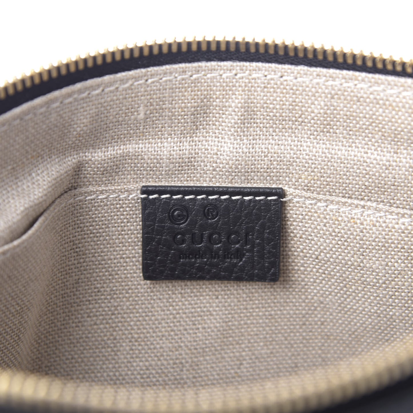 Pebbled Calfskin Large Bamboo Clutch Black