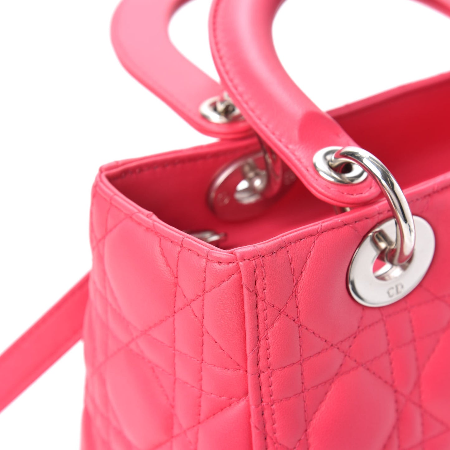 Lambskin Cannage Medium Lady Dior Pink