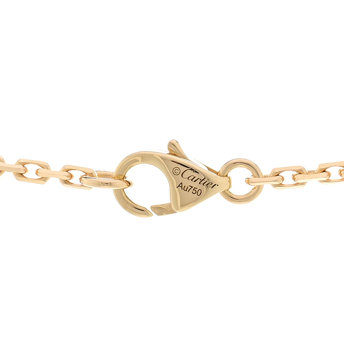 18K Yellow Gold Diamond Interlocking LOVE Necklace