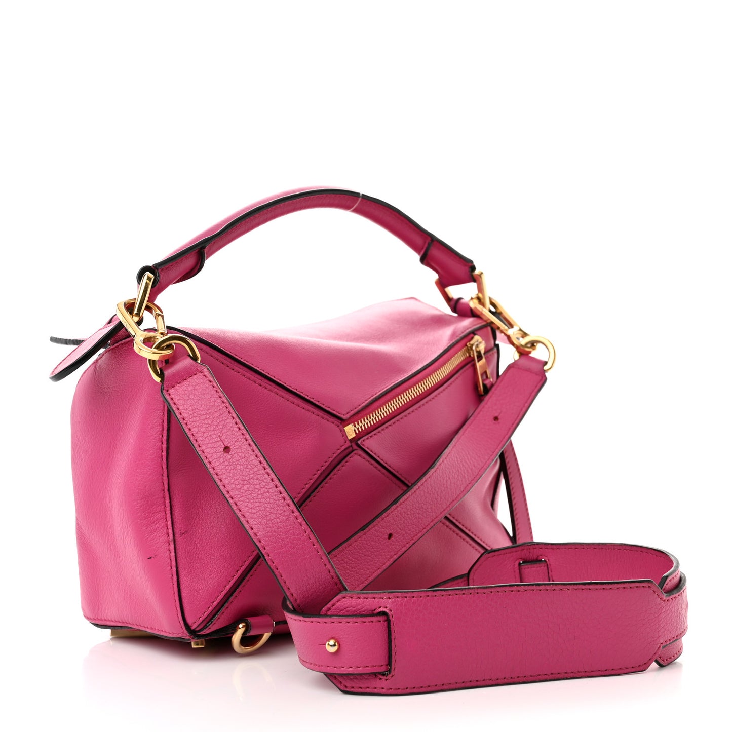 Calfskin Small Puzzle Bag Fuchsia