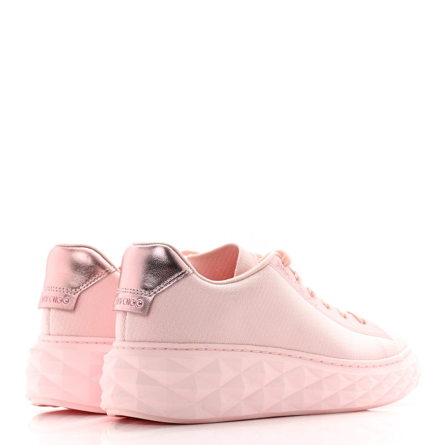 Nappa Diamond Light Platform Sneakers 38.5 Powder Pink