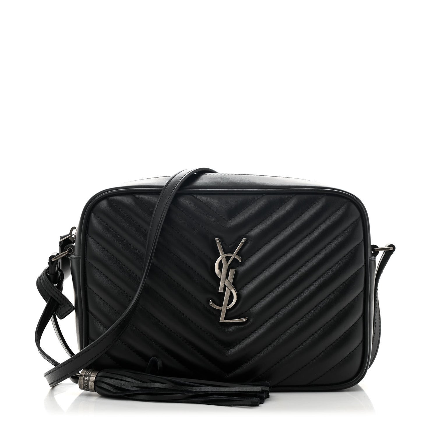 Calfskin Matelasse Monogram Lou Camera Bag Black