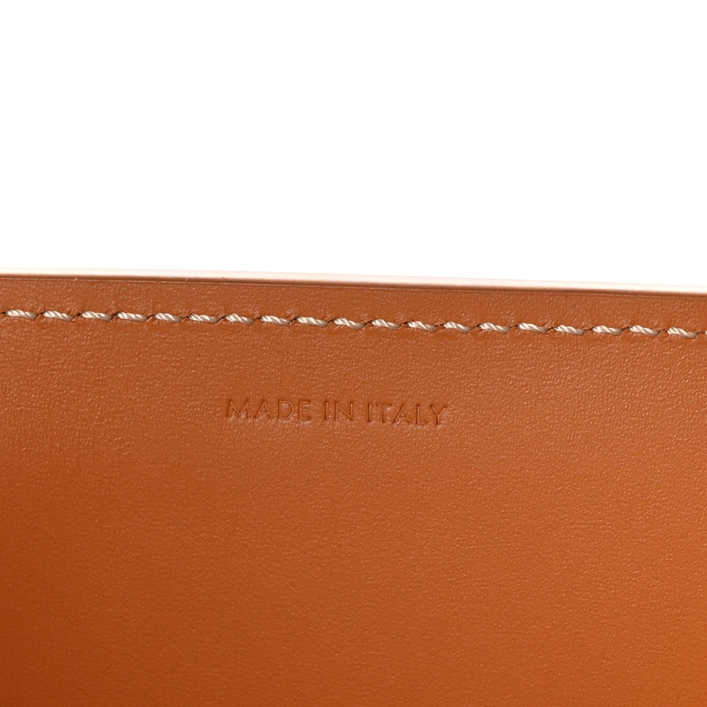 Canvas Calfskin Logo Print Small Vertical Cabas Natural Tan