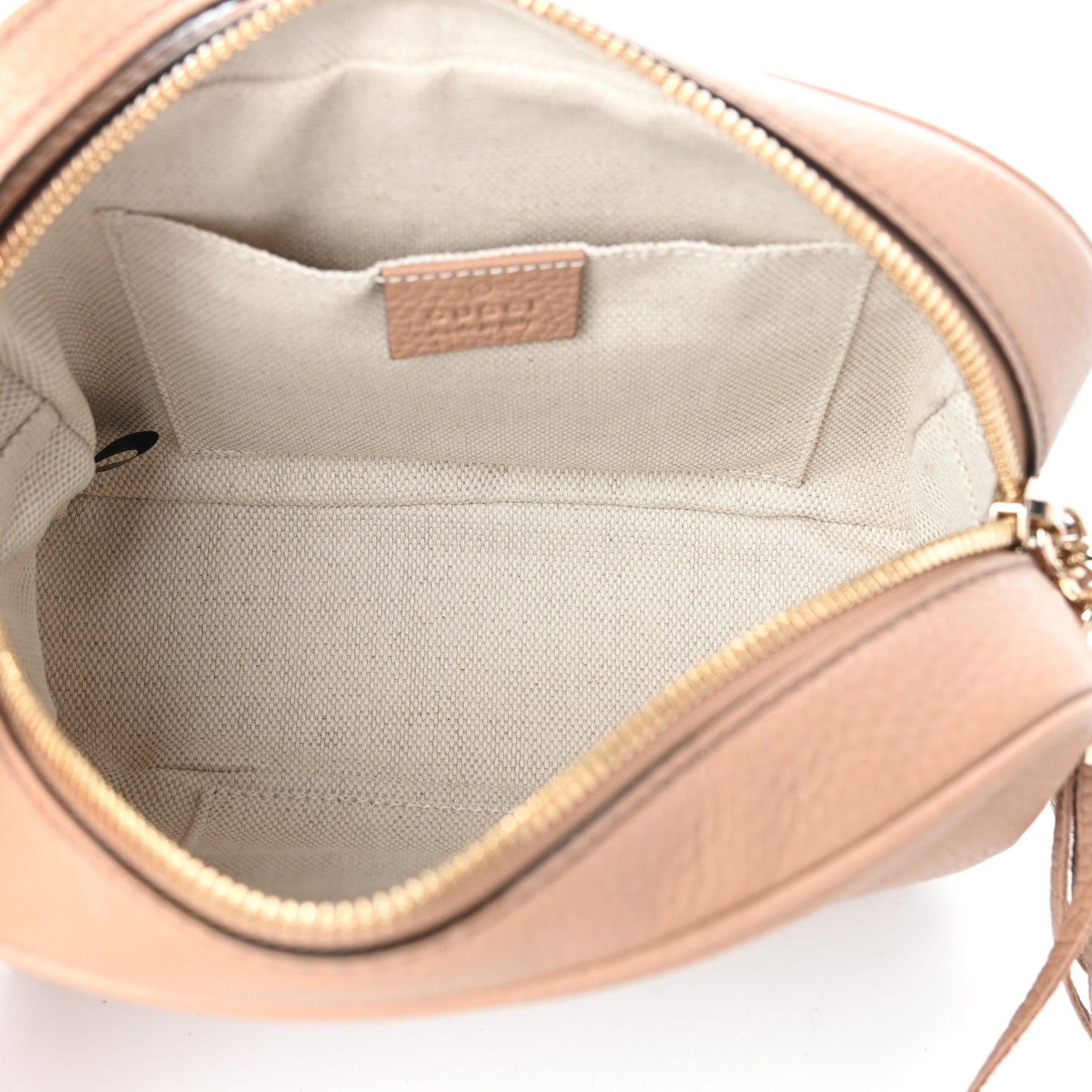 Pebbled Calfskin Small Soho Disco Bag Camelia