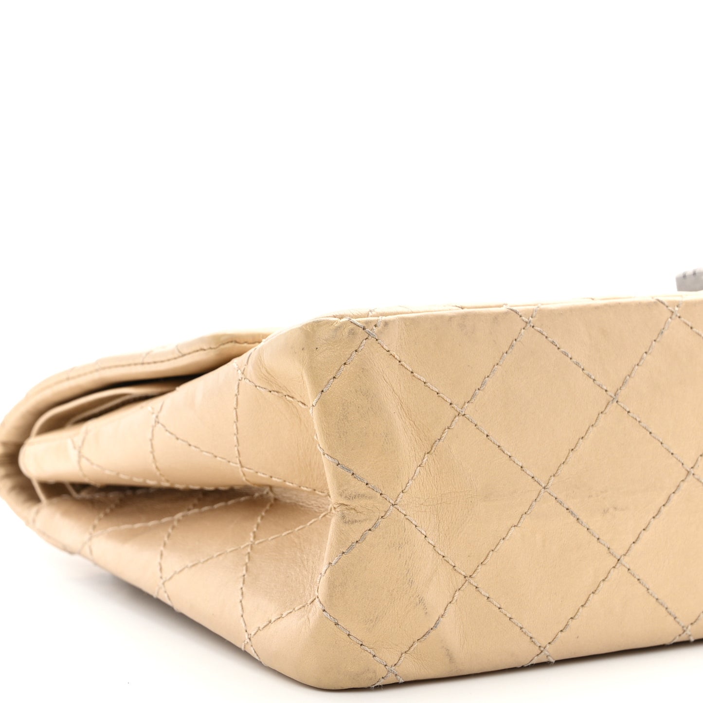 Metallic Aged Calfskin Quilted 2.55 Reissue 226 Flap Gold